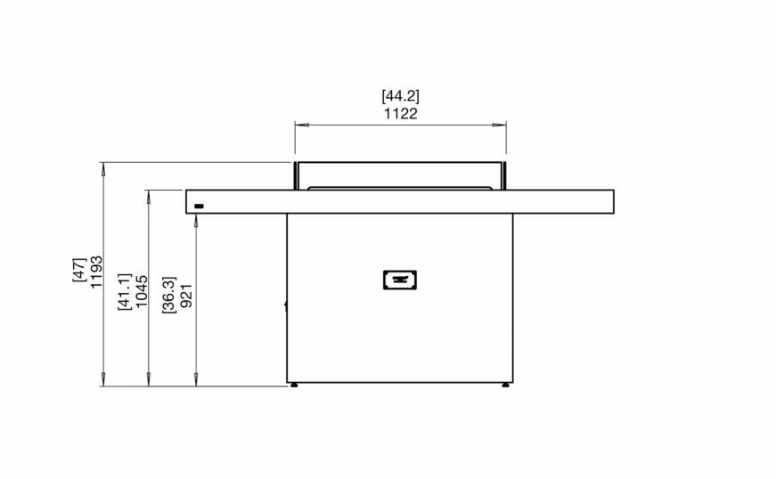 Ecosmart Fire Gin 90 (Bar) Fire Pit Table - Graphite Finish / Black Burner - ESF.O.GIN.90.B.GH.B