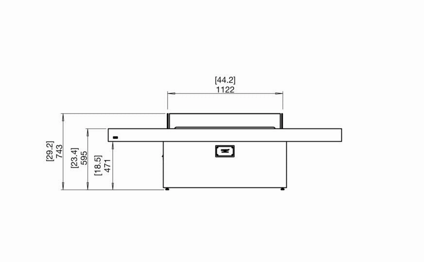 Ecosmart Fire Gin 90 (Chat)Fire Pit Table - Graphite Finish / Black Burner - ESF.O.GIN.90.C.GH.B