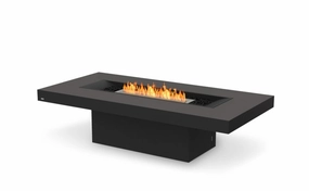 Ecosmart Fire Gin 90 (Chat)Fire Pit Table - Graphite Finish / Stainless Steel Burner - ESF.O.GIN.90.C.GHoutdoor fire table set with chairs