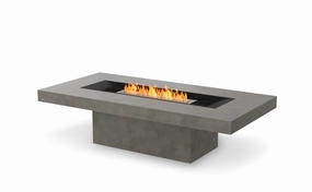 Ecosmart Fire Gin 90 (Chat)Fire Pit Table - Natural Finish / Stainless Steel Burner - ESF.O.GIN.90.C.NAoutdoor fire table set with chairs