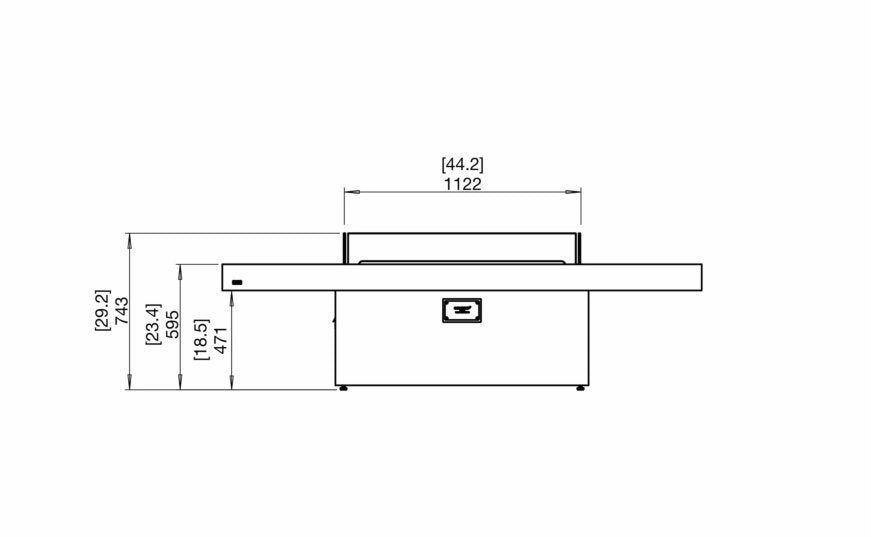 Ecosmart Fire Gin 90 (Chat)Fire Pit Table - Teak Finish / Stainless Steel Burner - ESF.O.GIN.90.C.TN