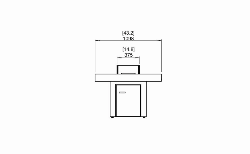 Ecosmart Fire Gin 90 (Dining) Fire Pit Table - Graphite Finish / Black Burner - ESF.O.GIN.90.D.GH.B