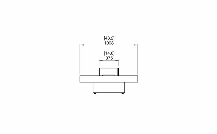 Ecosmart Fire Gin 90 (Low) Fire Pit Table - Bone Finish / Black Burner - ESF.O.GIN.90.L.BO.B