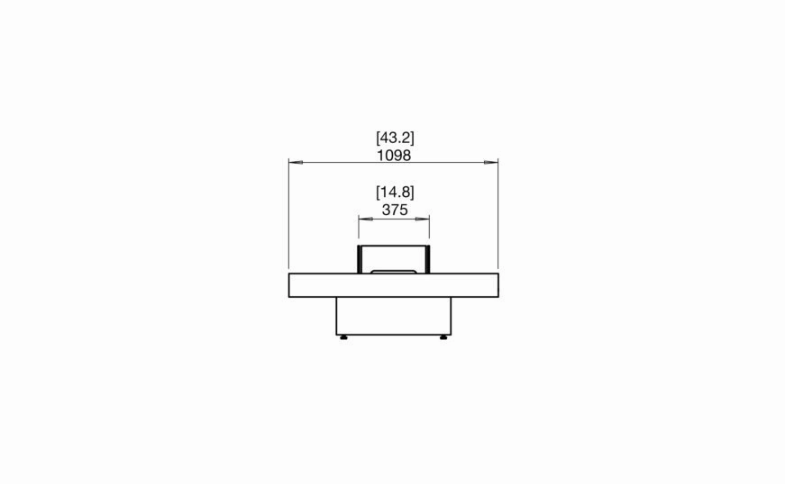 Ecosmart Fire Gin 90 (Low) Fire Pit Table - Bone Finish / Stainless Steel Burner - ESF.O.GIN.90.L.BO