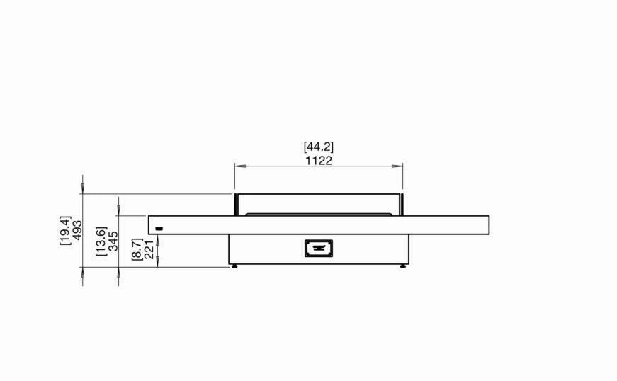 Ecosmart Fire Gin 90 (Low) Fire Pit Table - Bone Finish / Stainless Steel Burner - ESF.O.GIN.90.L.BO