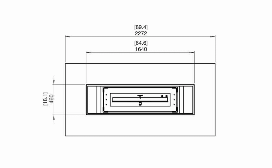 Ecosmart Fire Gin 90 (Low) Fire Pit Table - Bone Finish / Stainless Steel Burner - ESF.O.GIN.90.L.BO
