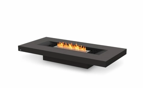 Ecosmart Fire Gin 90 (Low) Fire Pit Table - Graphite Finish / Stainless Steel Burner - ESF.O.GIN.90.L.GHoutdoor fire table set with chairs