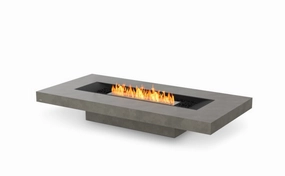 Ecosmart Fire Gin 90 (Low) Fire Pit Table - Natural Finish / Stainless Steel Burner - ESF.O.GIN.90.L.NAoutdoor fire table set with chairs