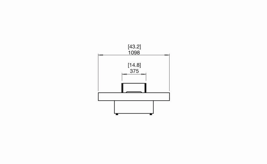 Ecosmart Fire Gin 90 (Low) Fire Pit Table - Teak Finish / Stainless Steel Burner - ESF.O.GIN.90.L.TN