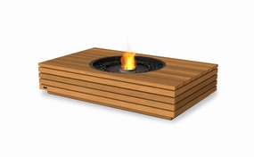 Ecosmart Fire Martini 50 Fire Pit Table - Teak Finish / Black Burner - ESF.O.MTI.50.TN.Boutdoor fire table set with chairs