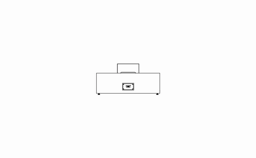 Ecosmart Fire Wharf 65 Fire Pit Table - Bone Finish / Stainless Steel Burner - ESF.O.WHF.65.BO