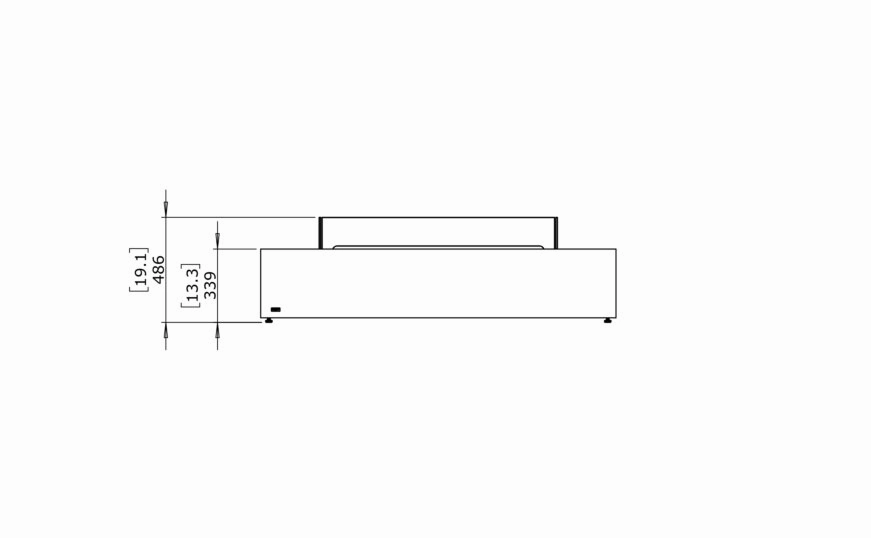Ecosmart Fire Wharf 65 Fire Pit Table - Graphite Finish / Black Burner - ESF.O.WHF.65.GH.B