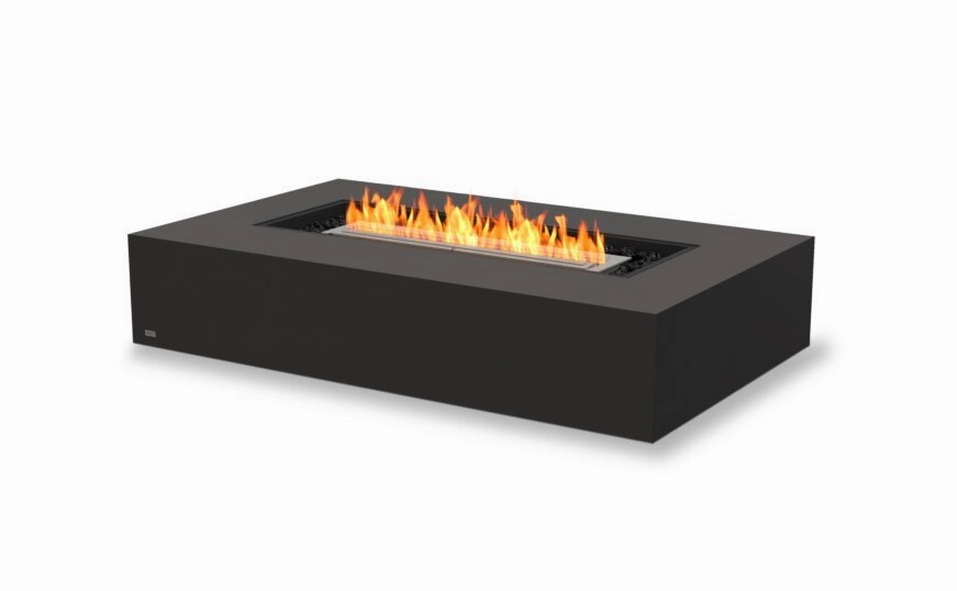 Ecosmart Fire Wharf 65 Fire Pit Table - Graphite Finish / Stainless Steel Burner - ESF.O.WHF.65.GHoutdoor fire table set with chairs