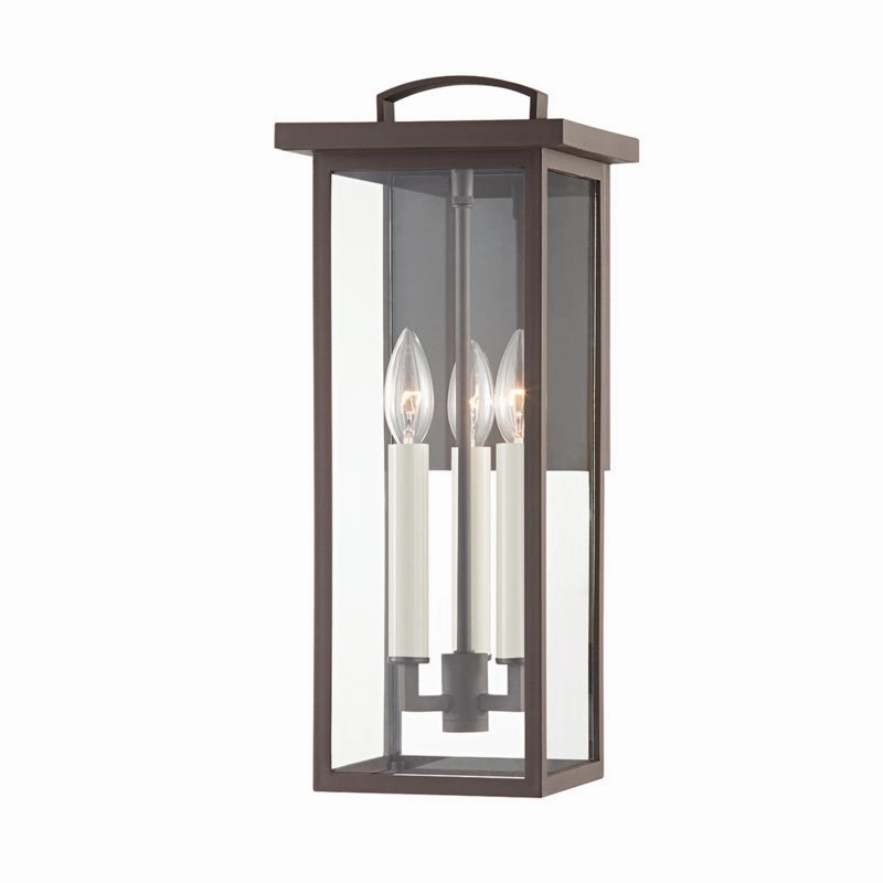 Eden Three Light Outdoor Wall Sconce Textured BronzeOutdoor wall sconces with motion sensor