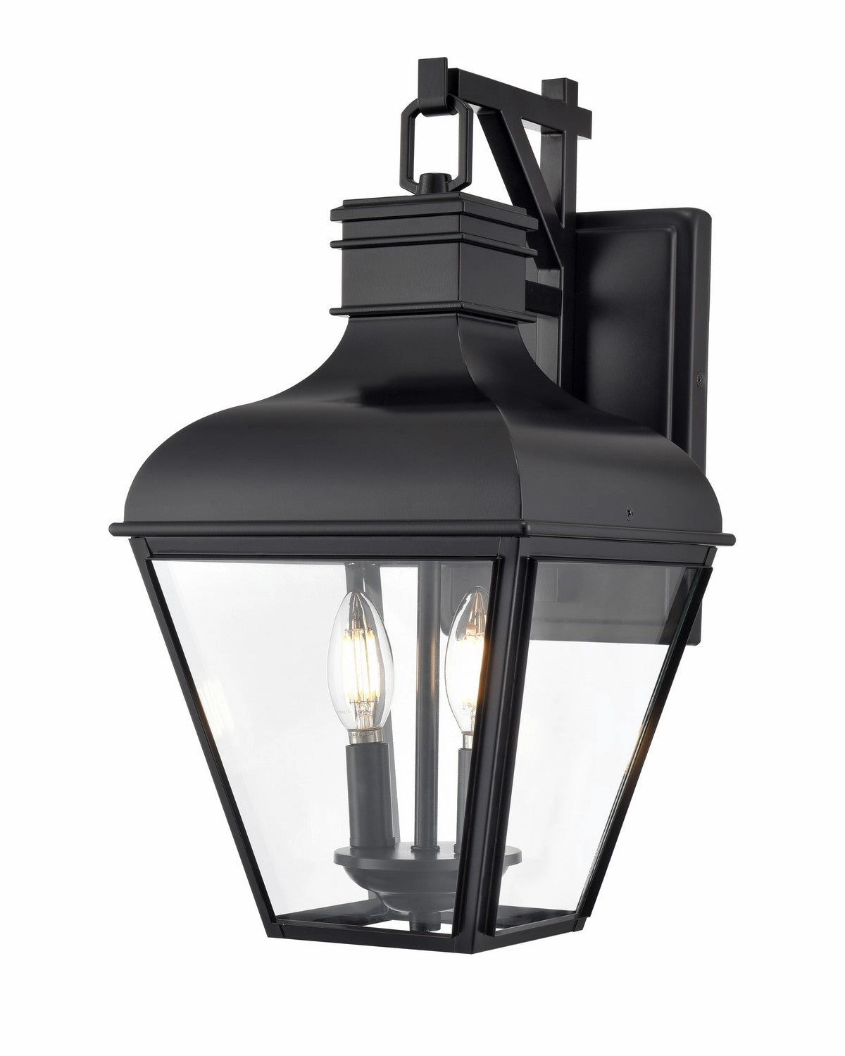 Edenton Two Light Outdoor Wall Sconce Matte BlackOutdoor wall sconces with motion sensor