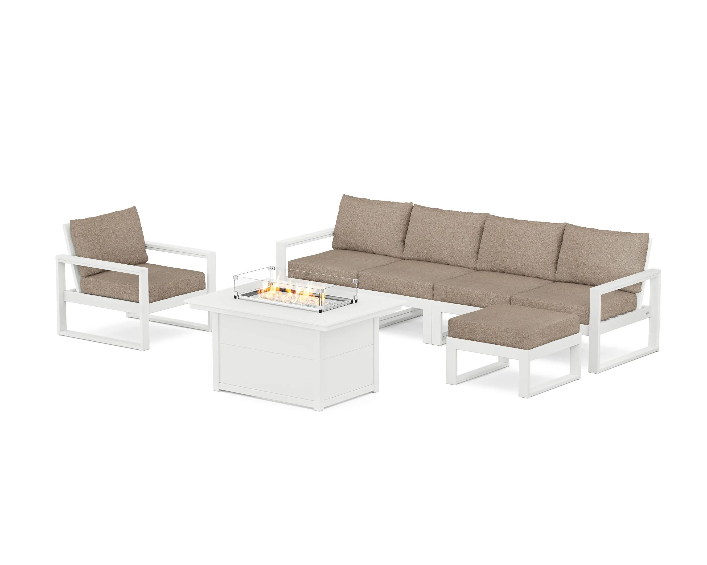 EDGE Sectional Lounge and Fire Pit Set