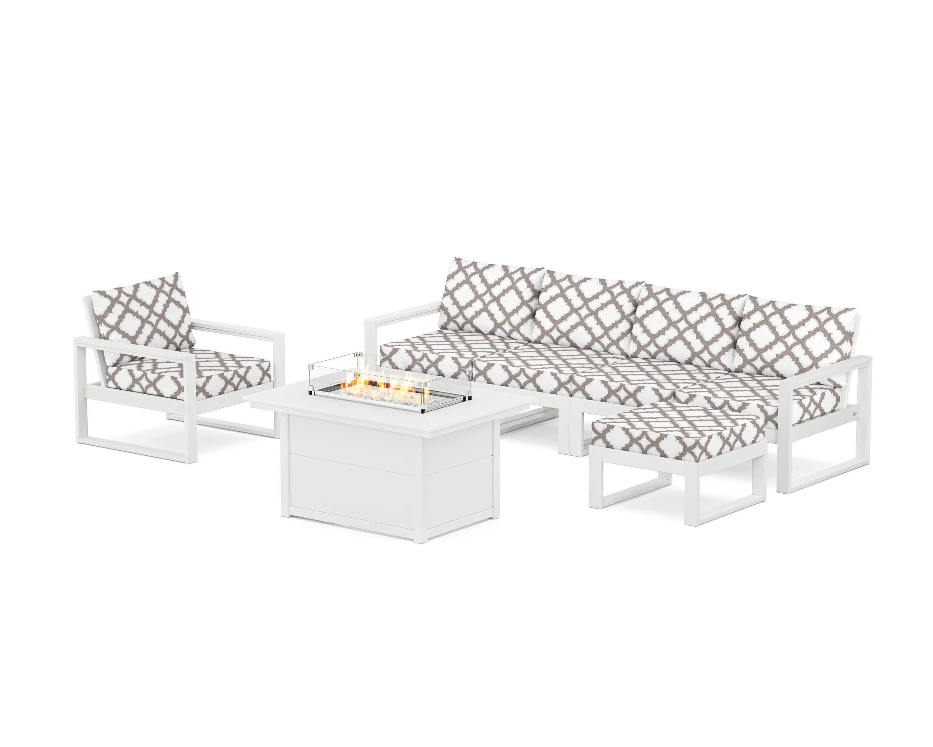 EDGE Sectional Lounge and Fire Pit Set
