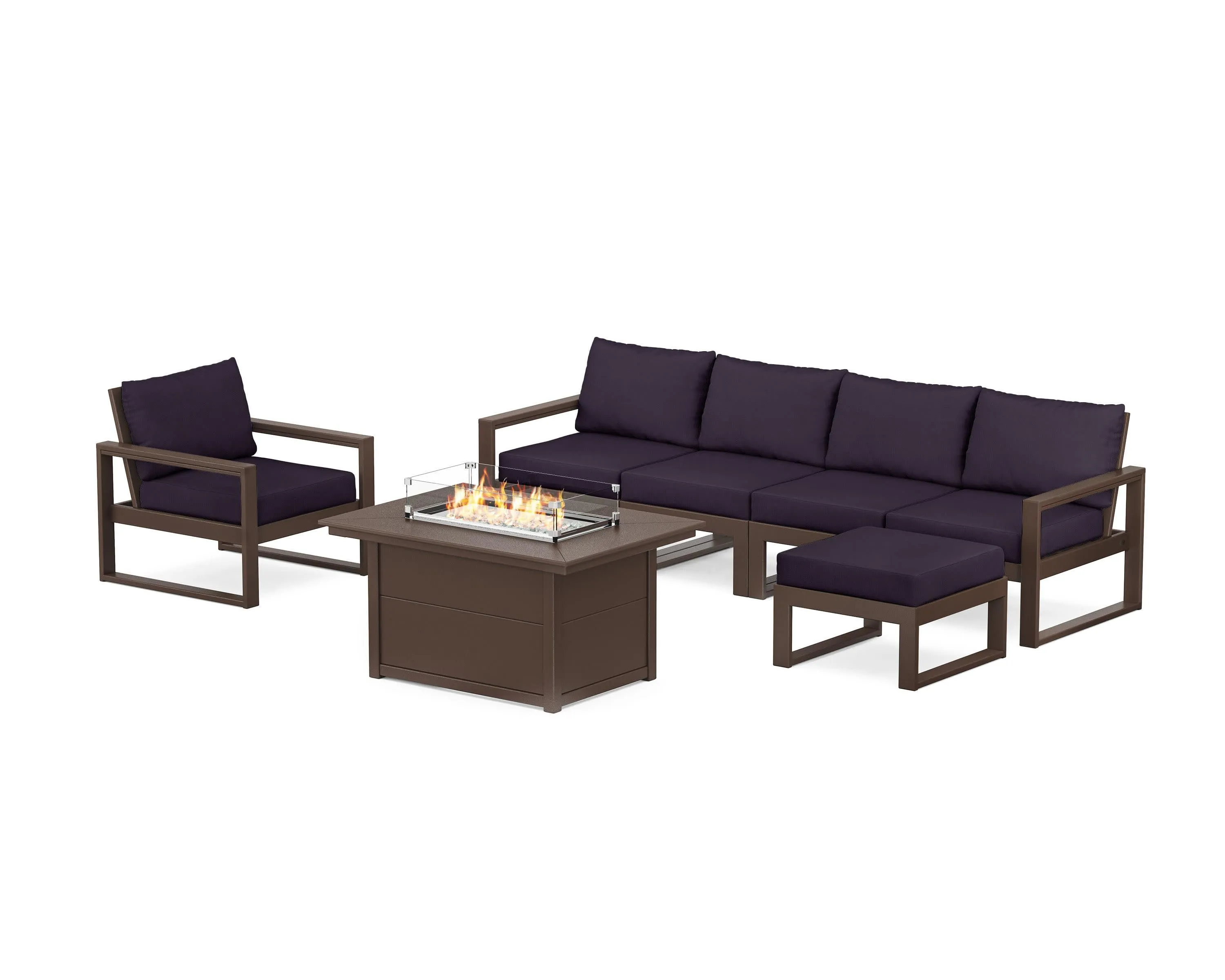 EDGE Sectional Lounge and Fire Pit Set