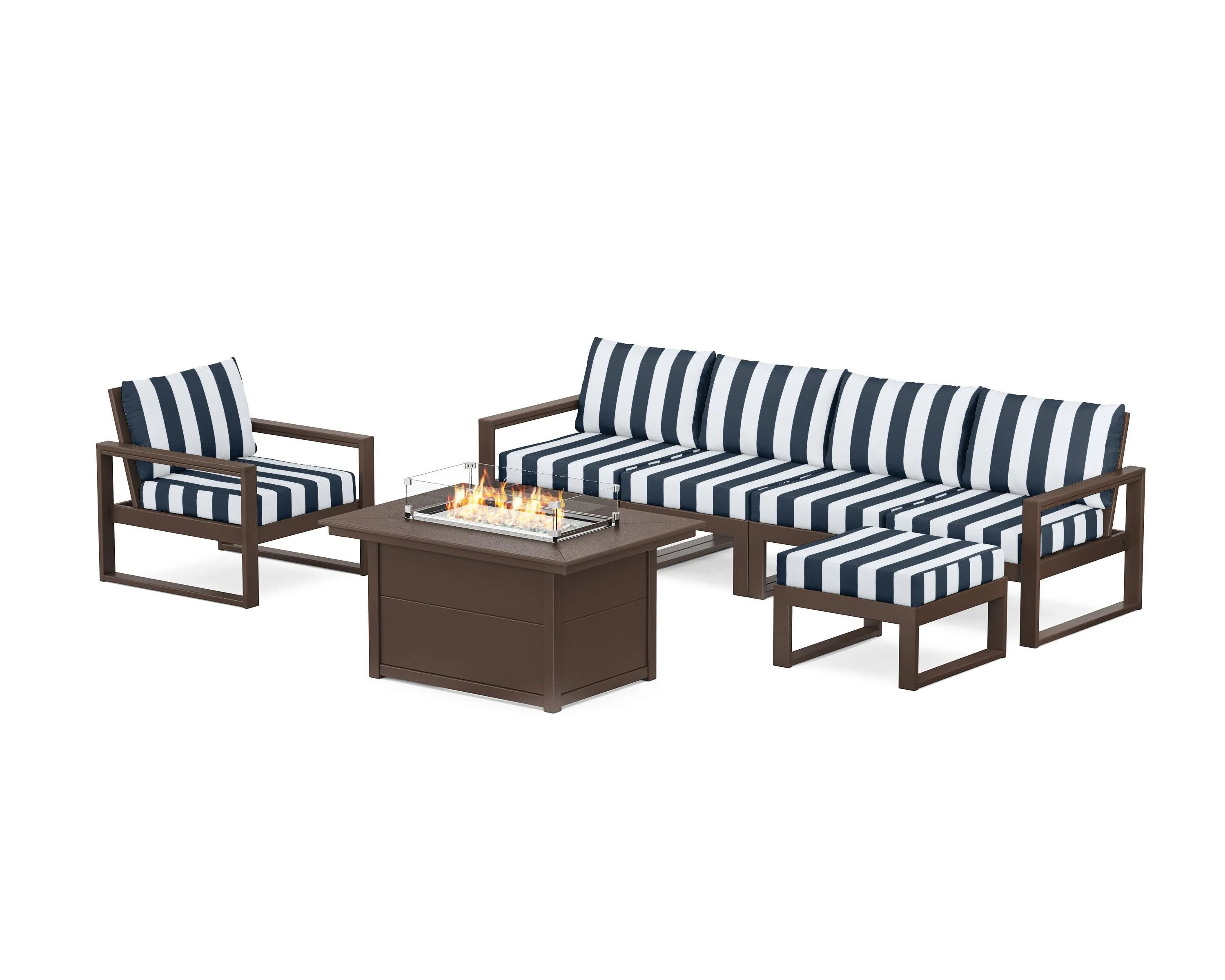 EDGE Sectional Lounge and Fire Pit Set