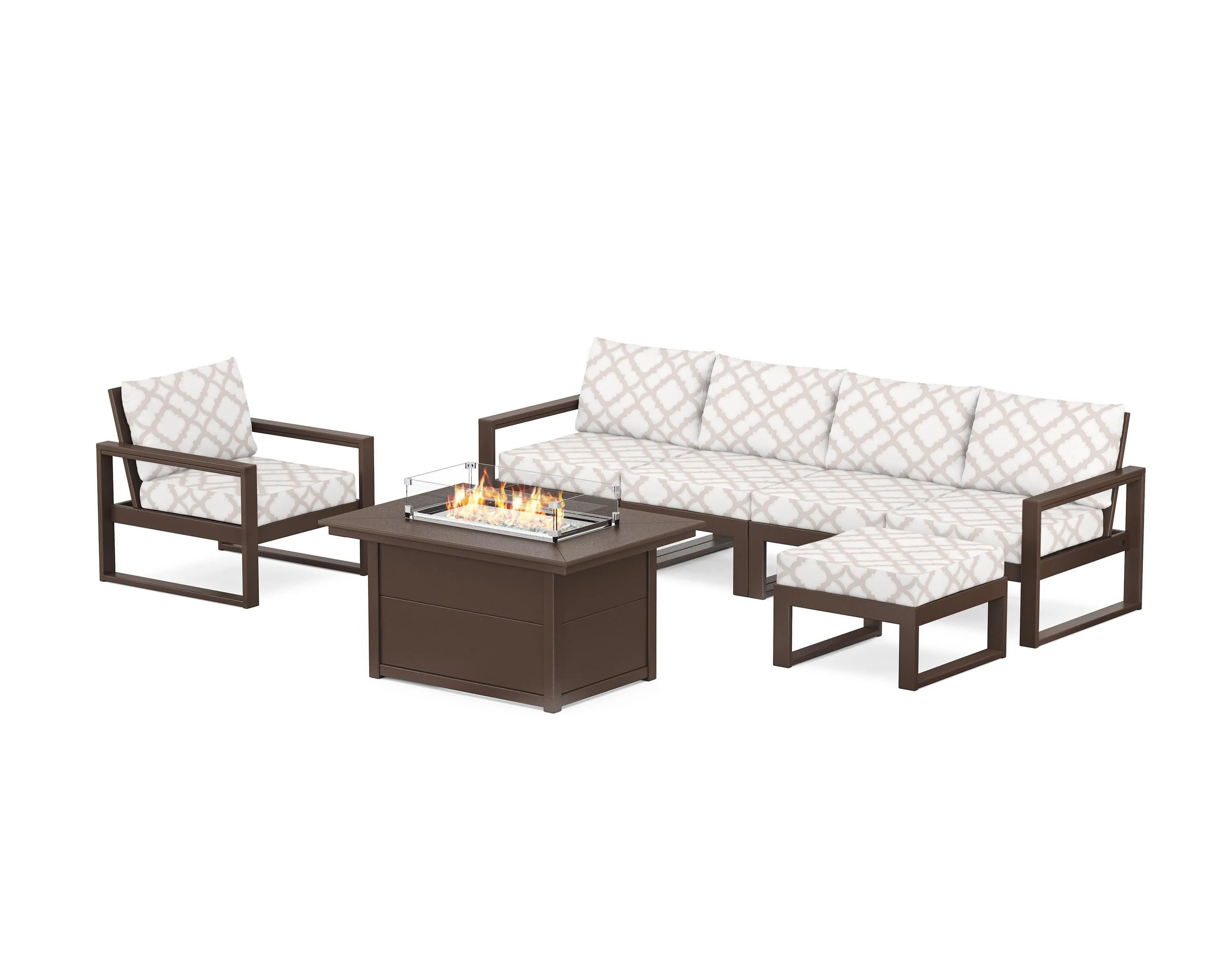 EDGE Sectional Lounge and Fire Pit Set