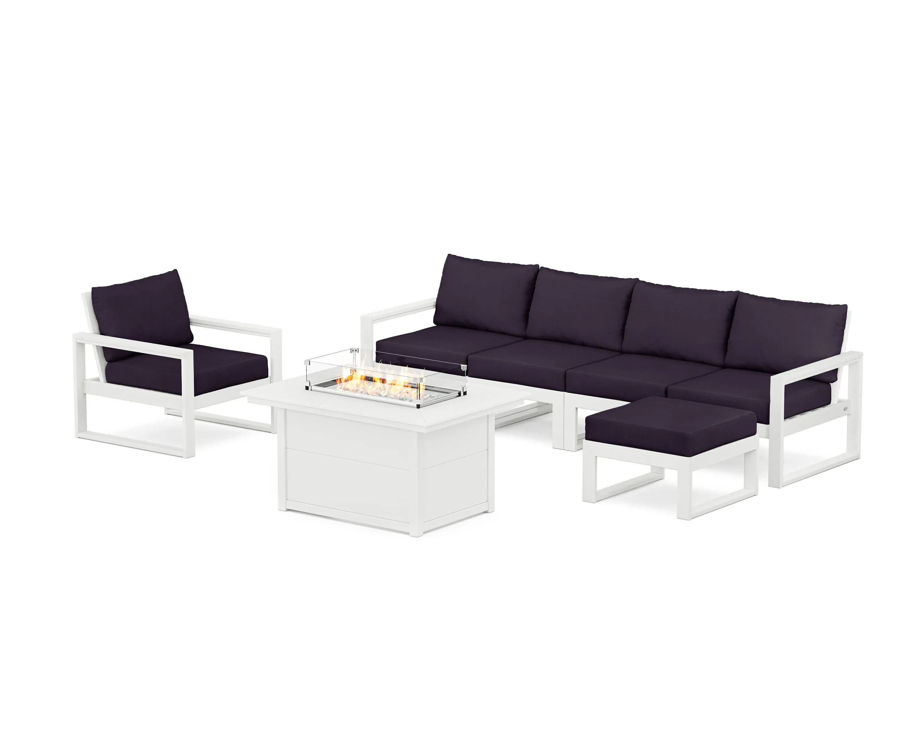 EDGE Sectional Lounge and Fire Pit Set