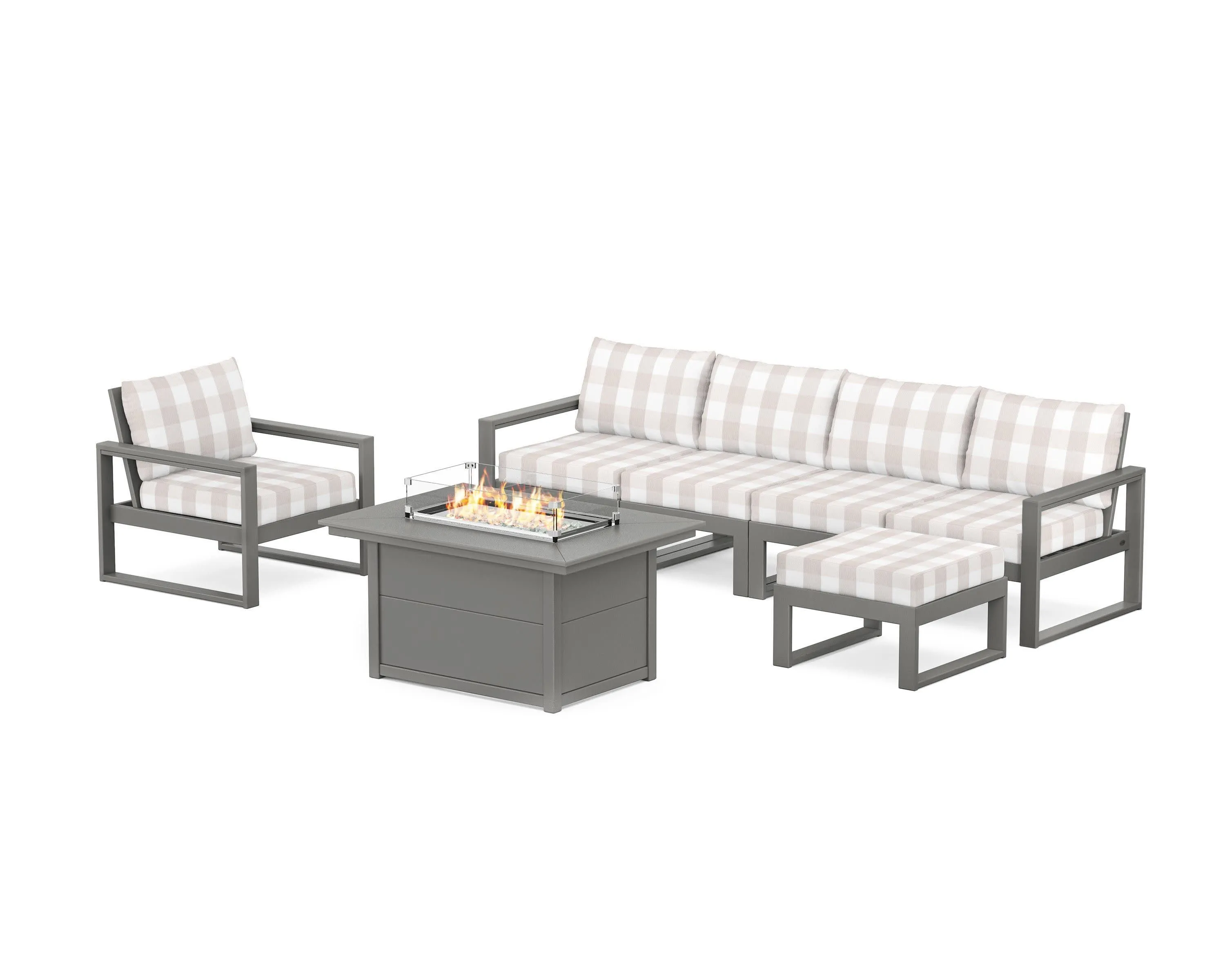 EDGE Sectional Lounge and Fire Pit Set