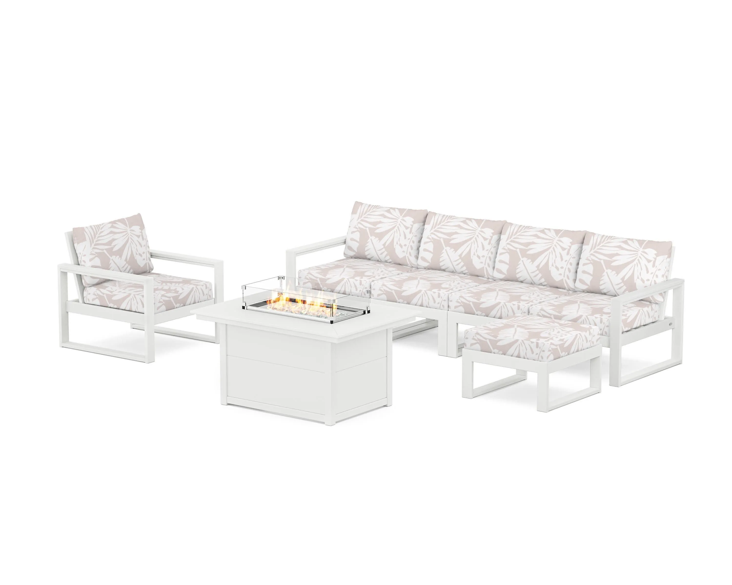 EDGE Sectional Lounge and Fire Pit Set