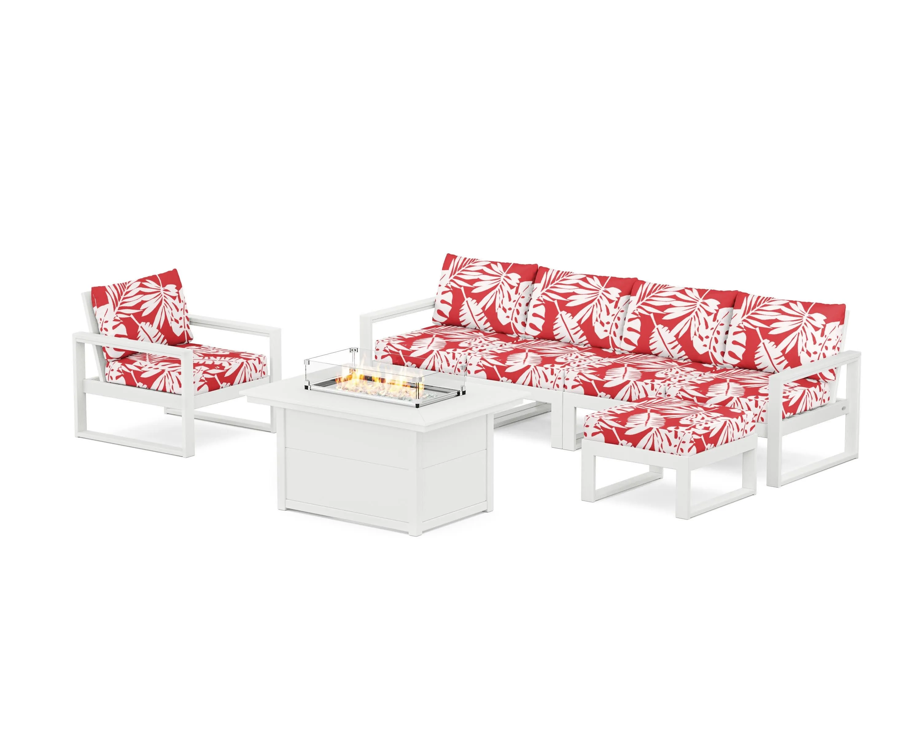 EDGE Sectional Lounge and Fire Pit Set