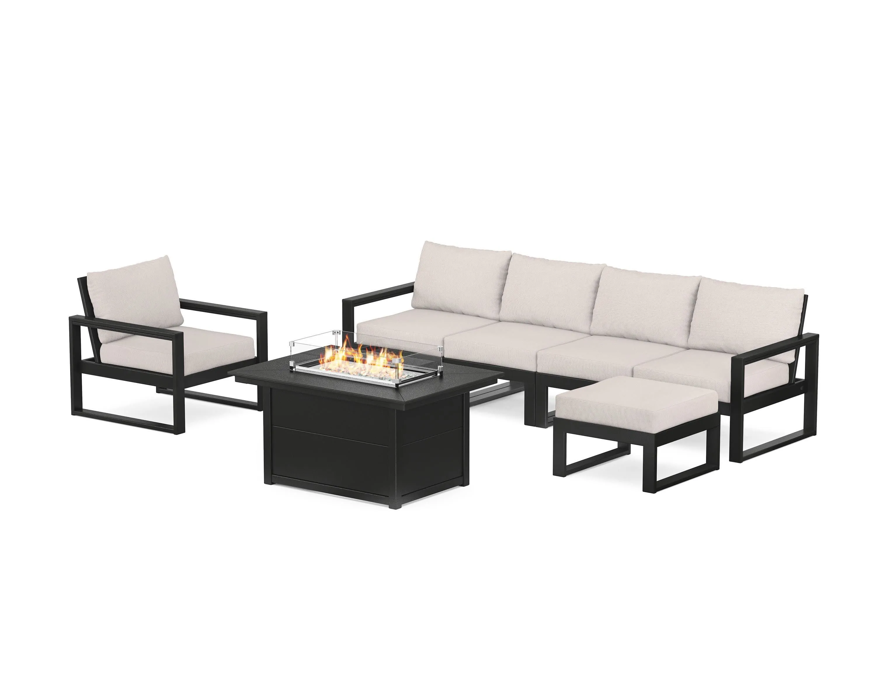 EDGE Sectional Lounge and Fire Pit Set