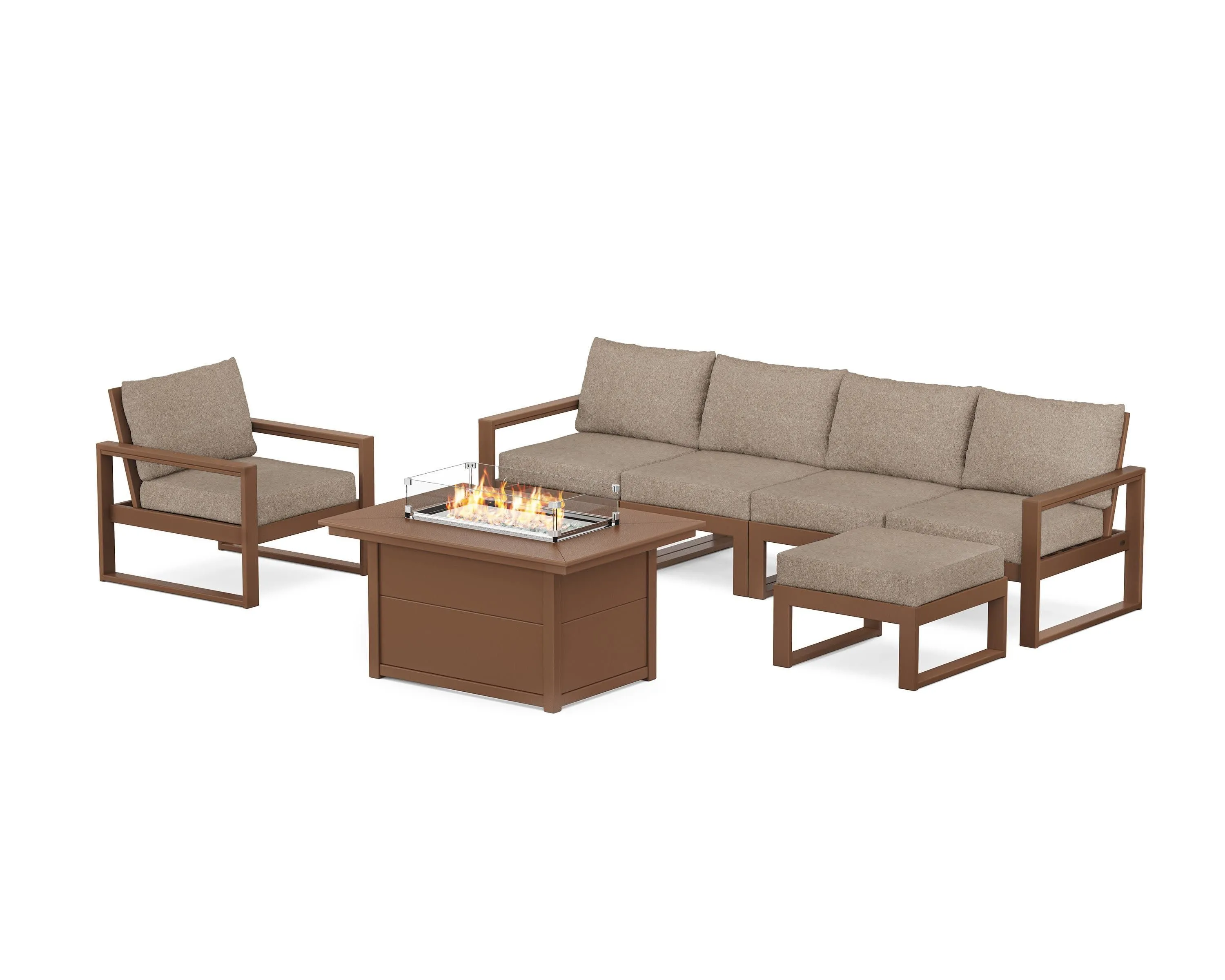EDGE Sectional Lounge and Fire Pit Set
