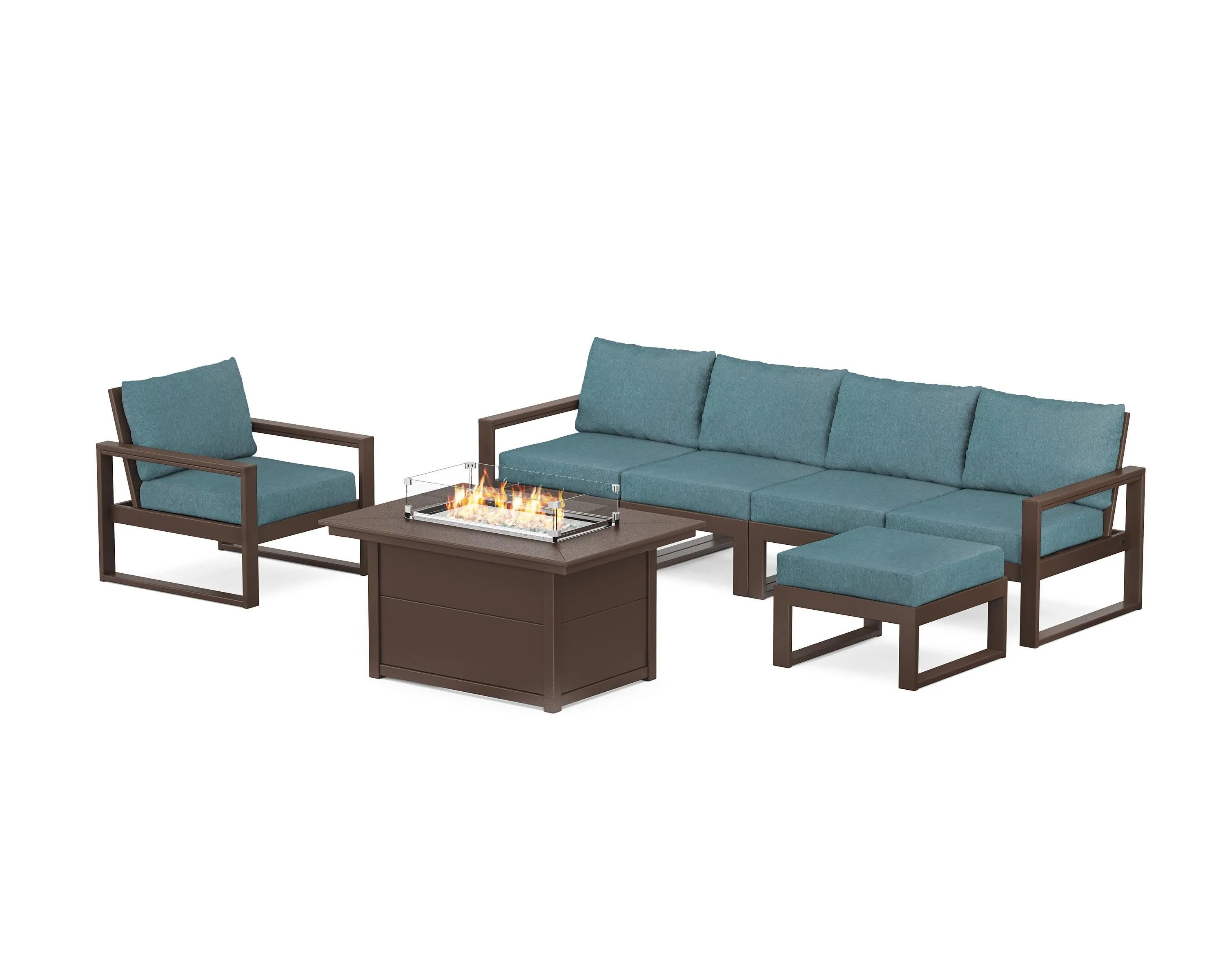 EDGE Sectional Lounge and Fire Pit Set