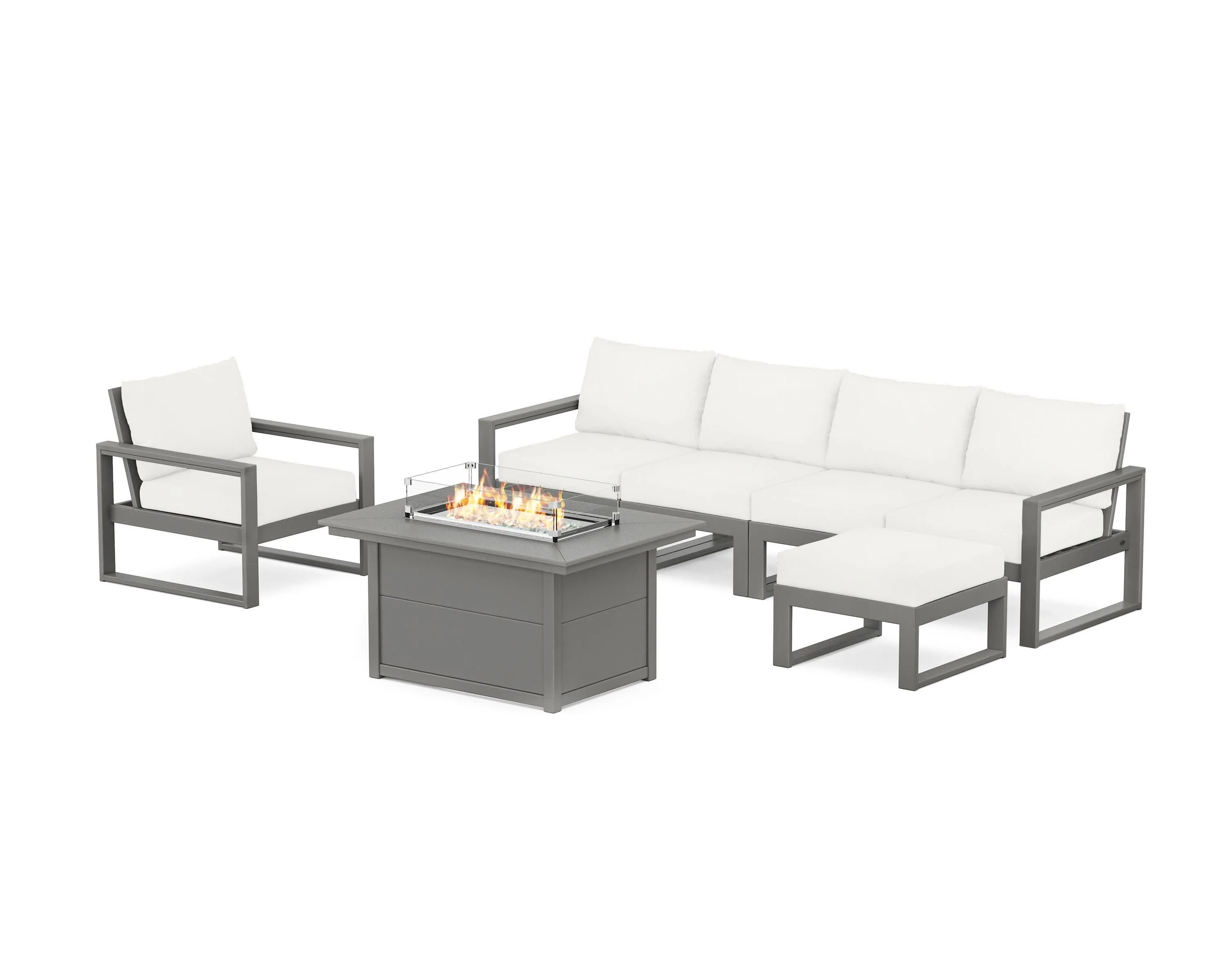 EDGE Sectional Lounge and Fire Pit Set