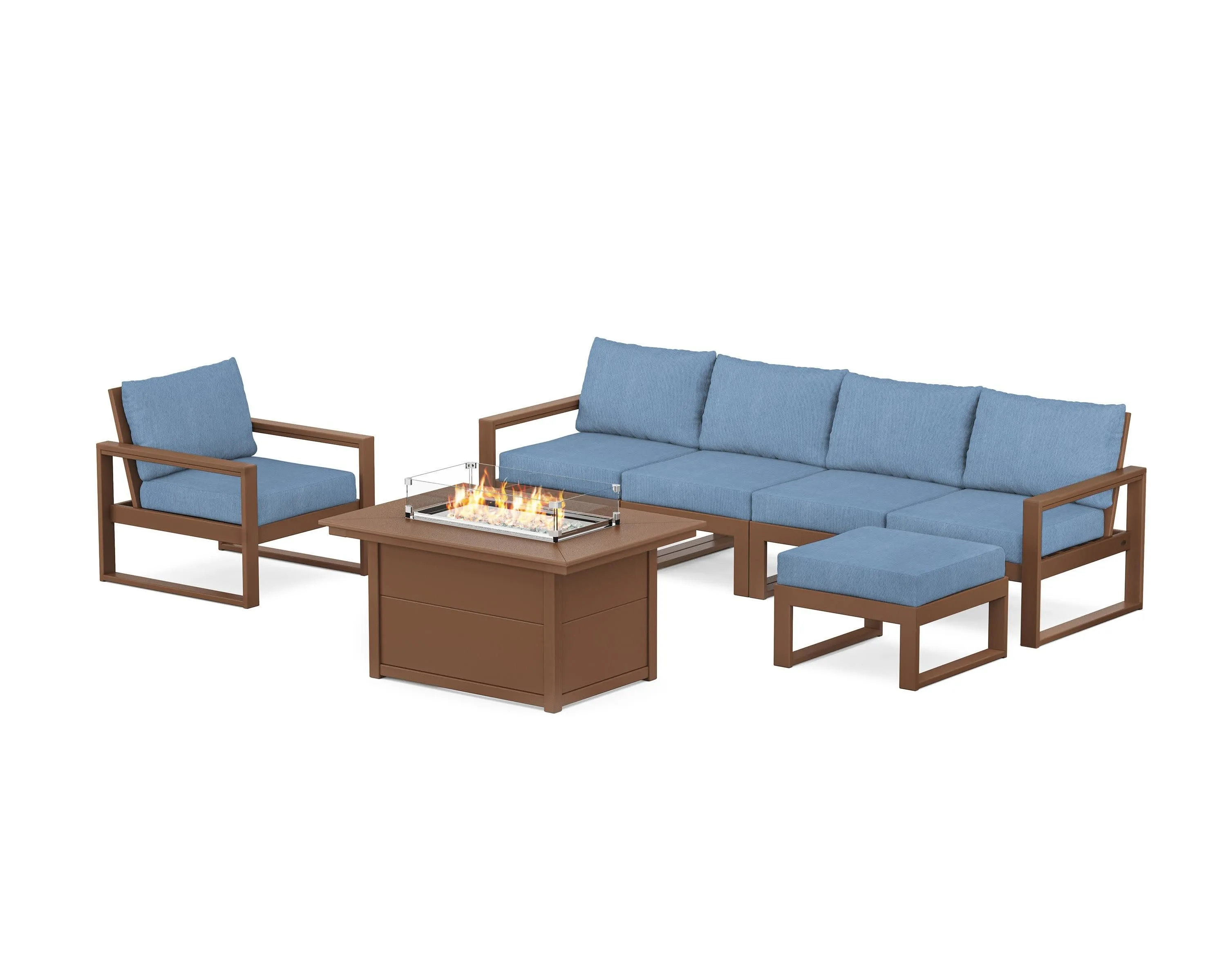 EDGE Sectional Lounge and Fire Pit Set