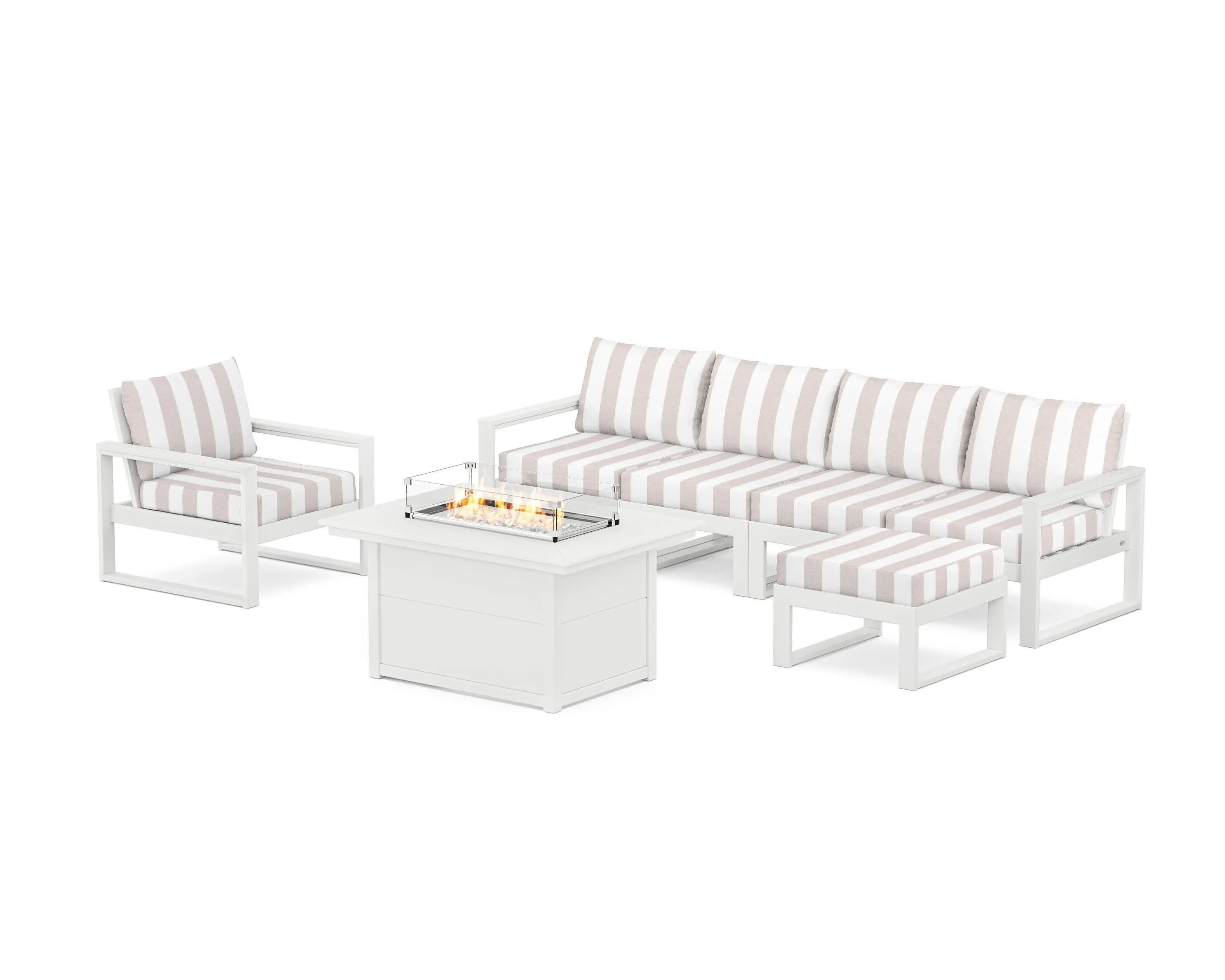 EDGE Sectional Lounge and Fire Pit Set