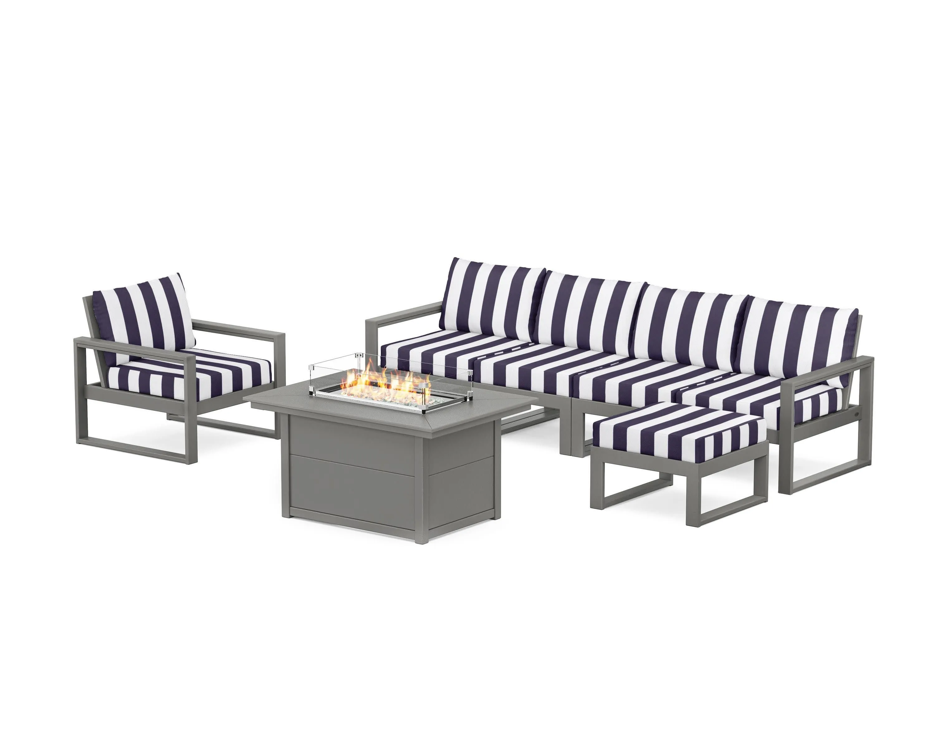 EDGE Sectional Lounge and Fire Pit Set