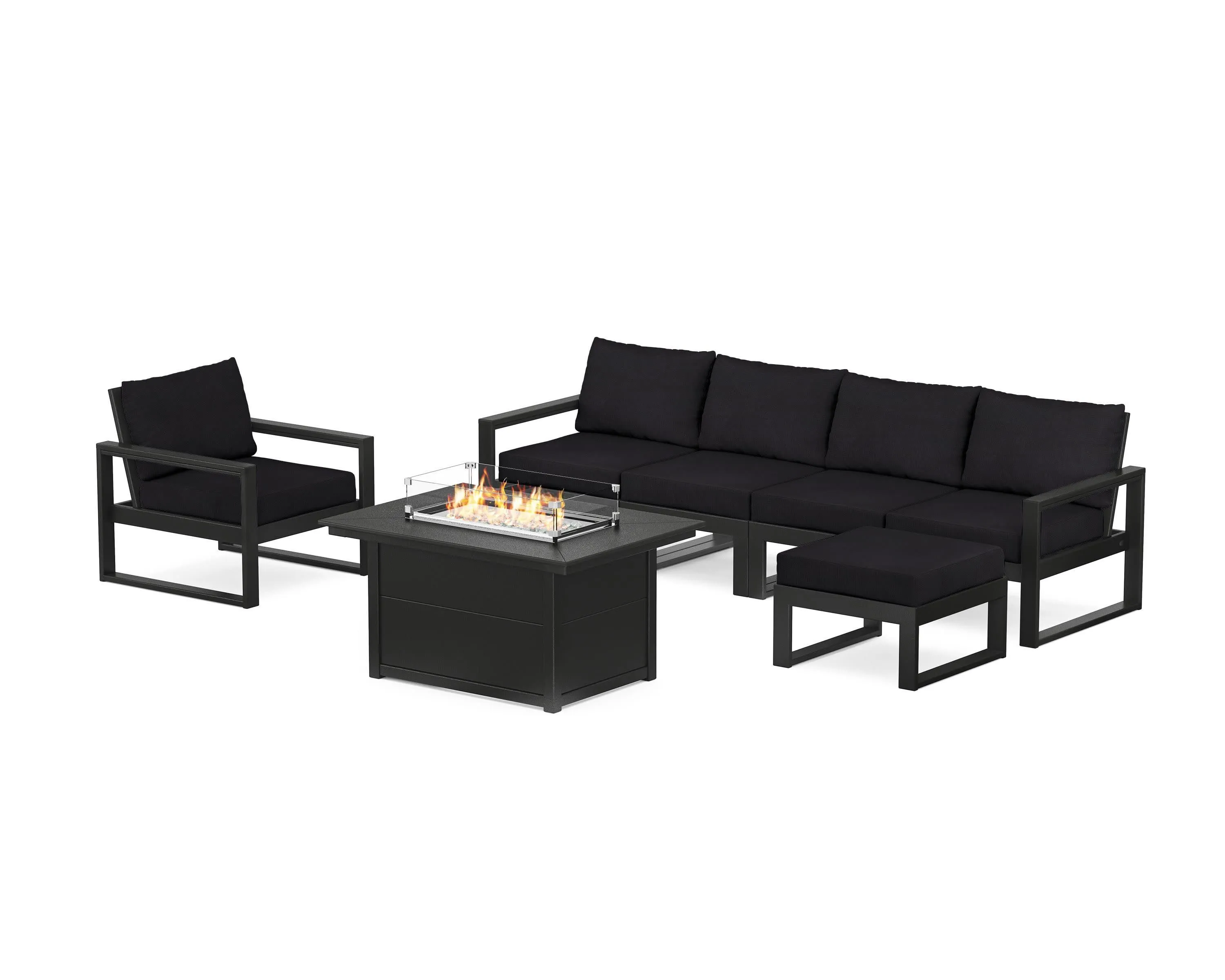 EDGE Sectional Lounge and Fire Pit Set