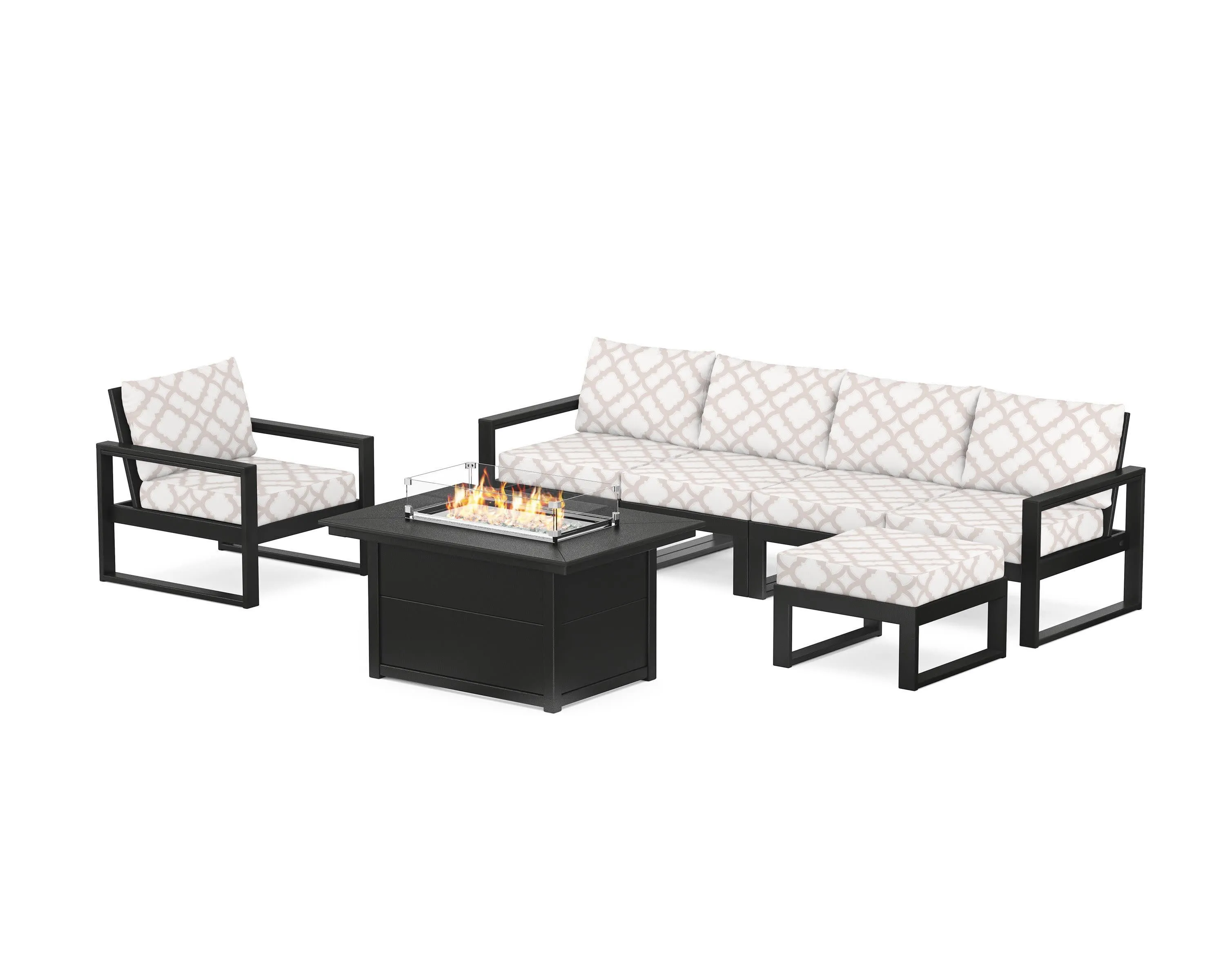 EDGE Sectional Lounge and Fire Pit Set