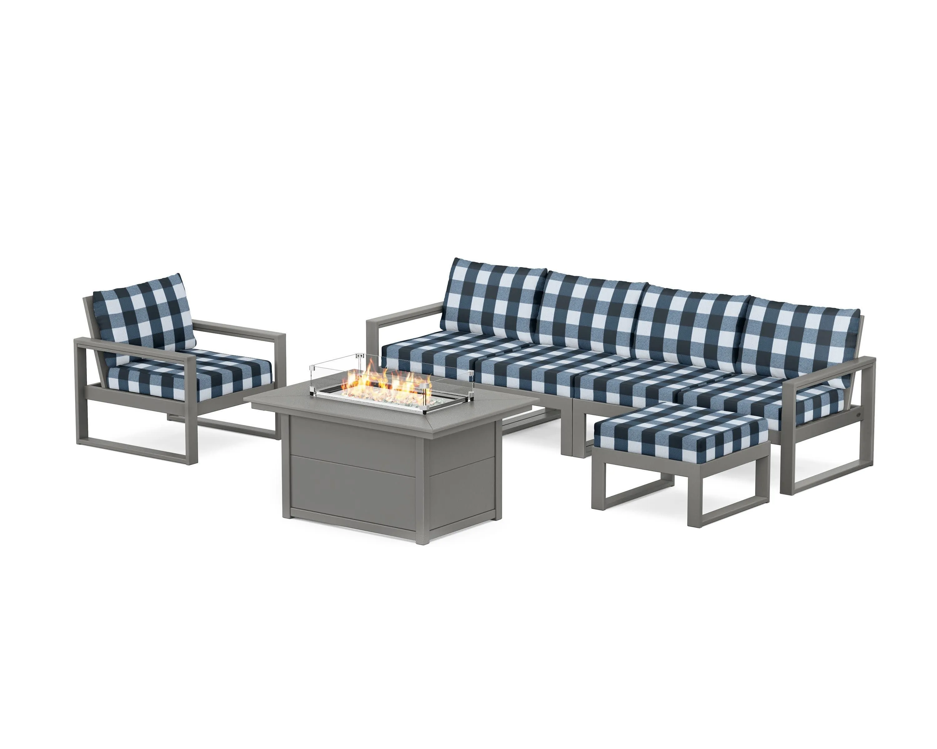EDGE Sectional Lounge and Fire Pit Set
