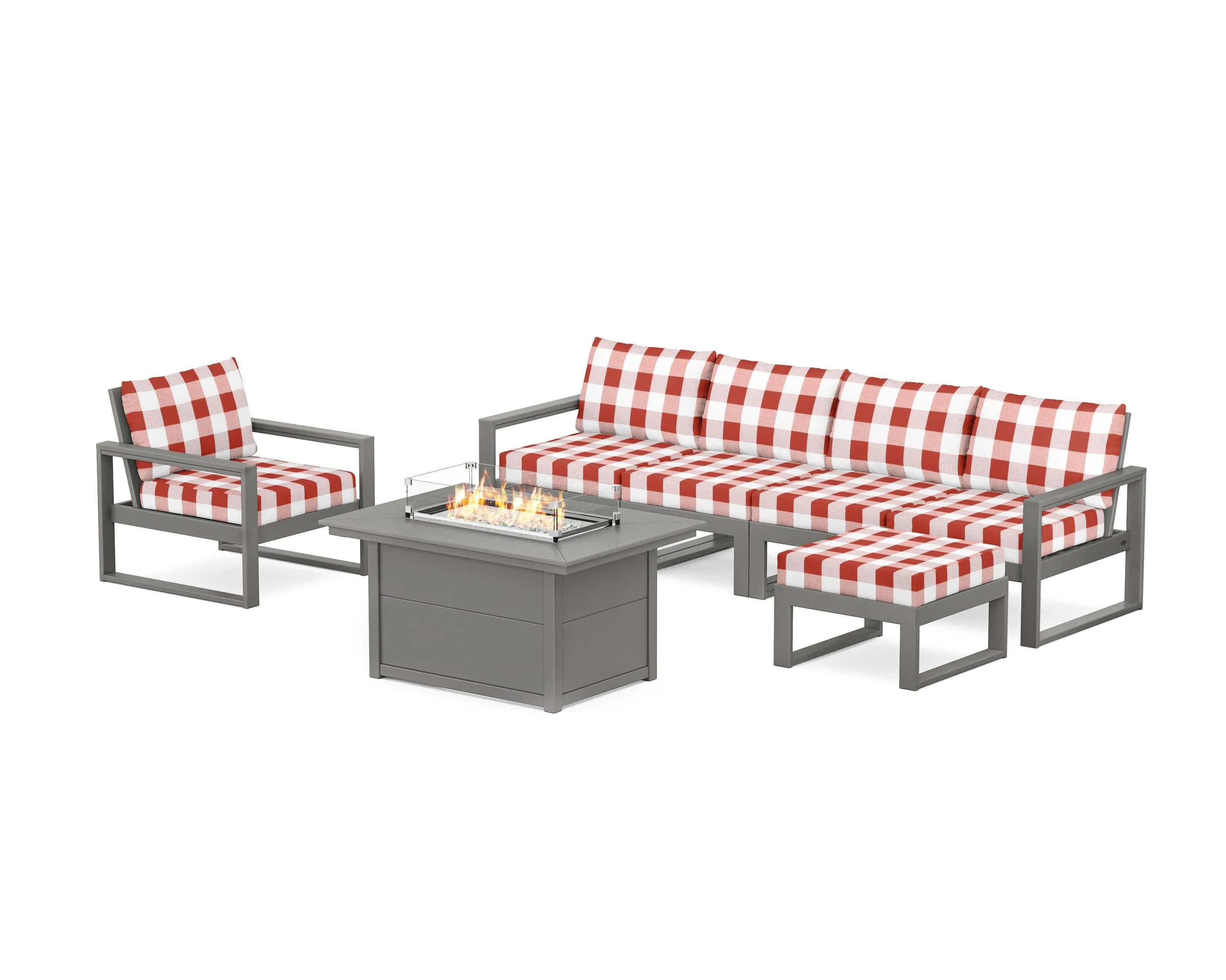 EDGE Sectional Lounge and Fire Pit Set