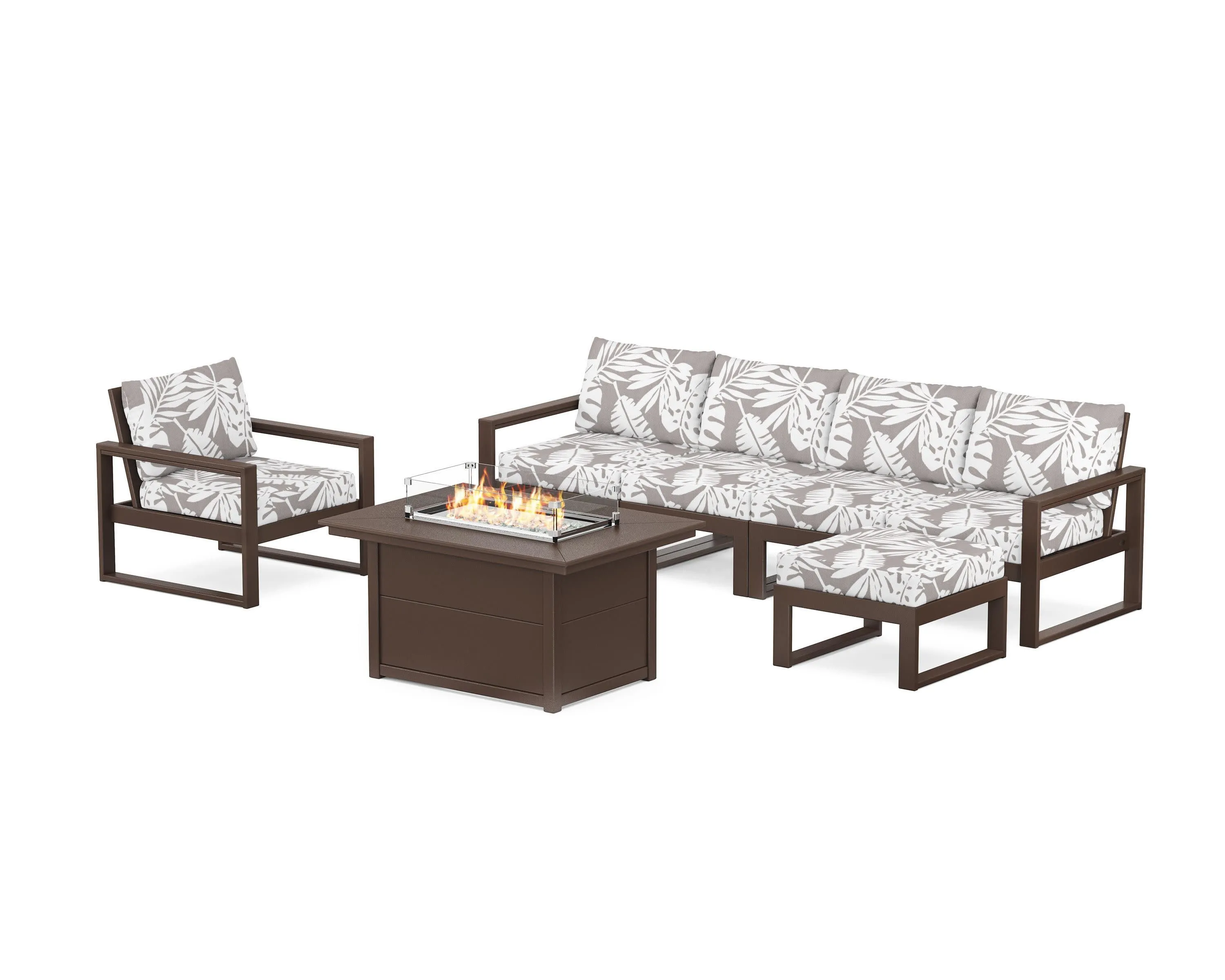 EDGE Sectional Lounge and Fire Pit Set