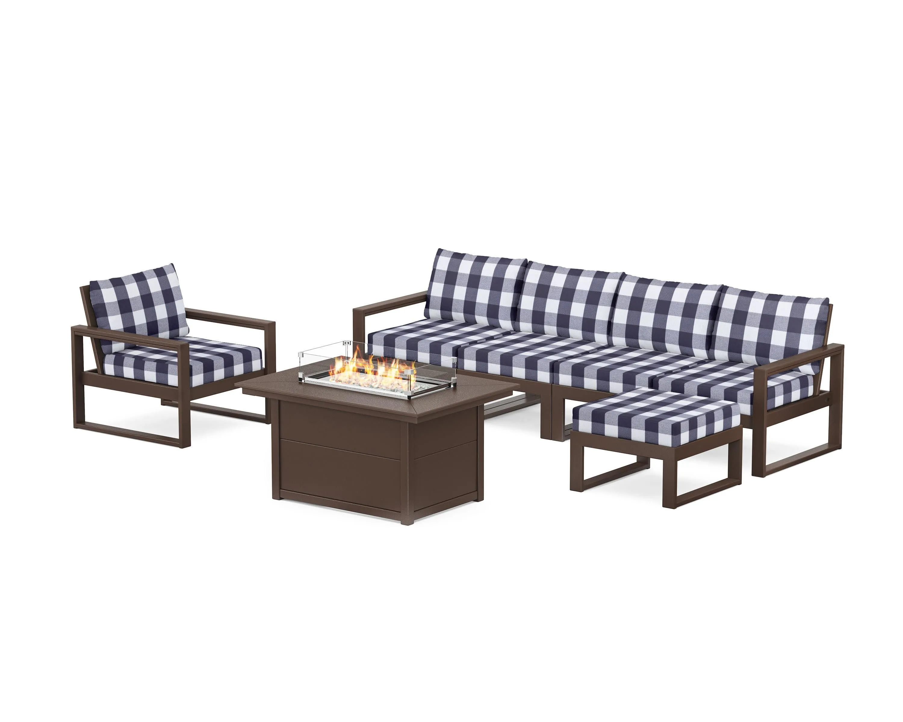 EDGE Sectional Lounge and Fire Pit Set