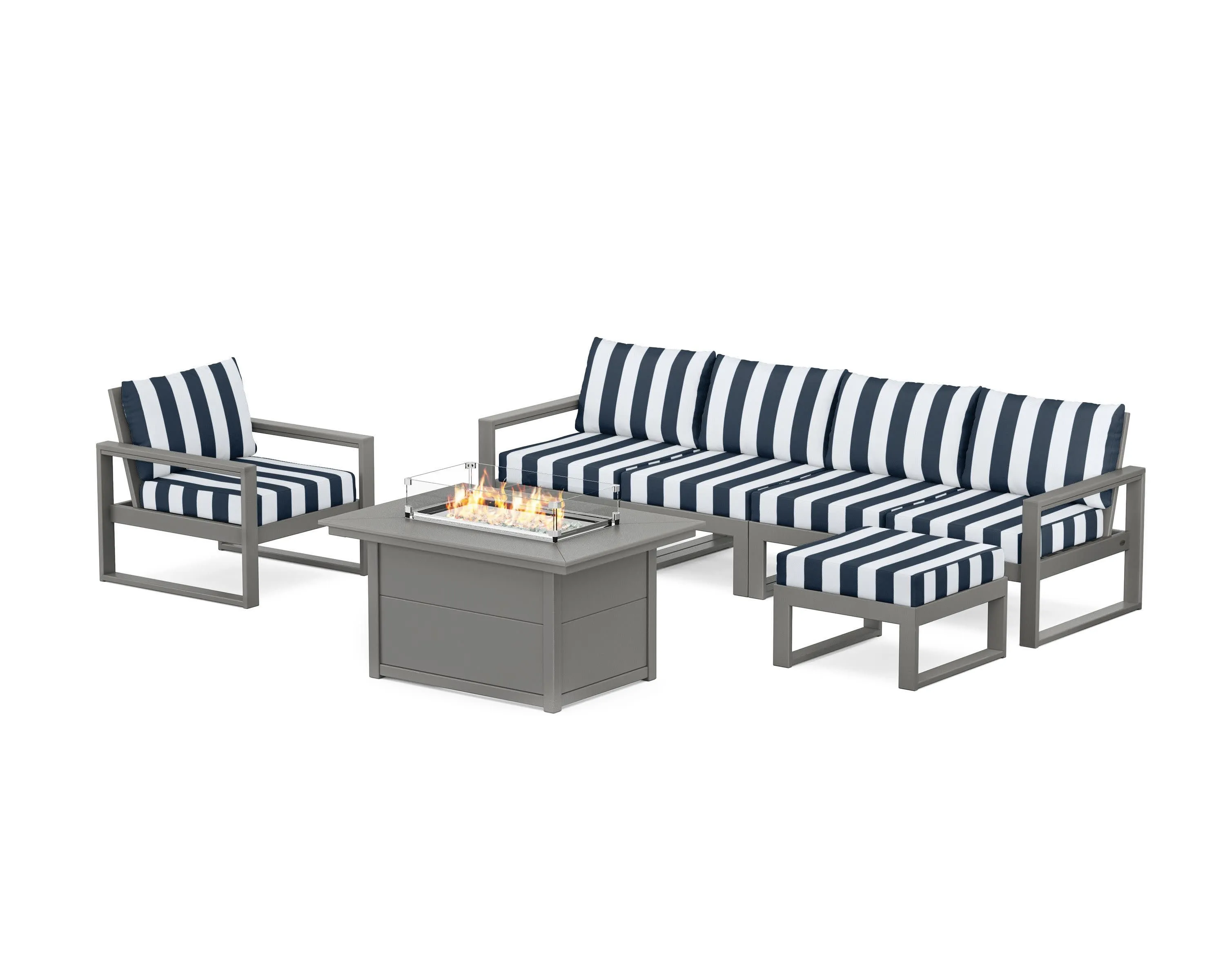 EDGE Sectional Lounge and Fire Pit Set