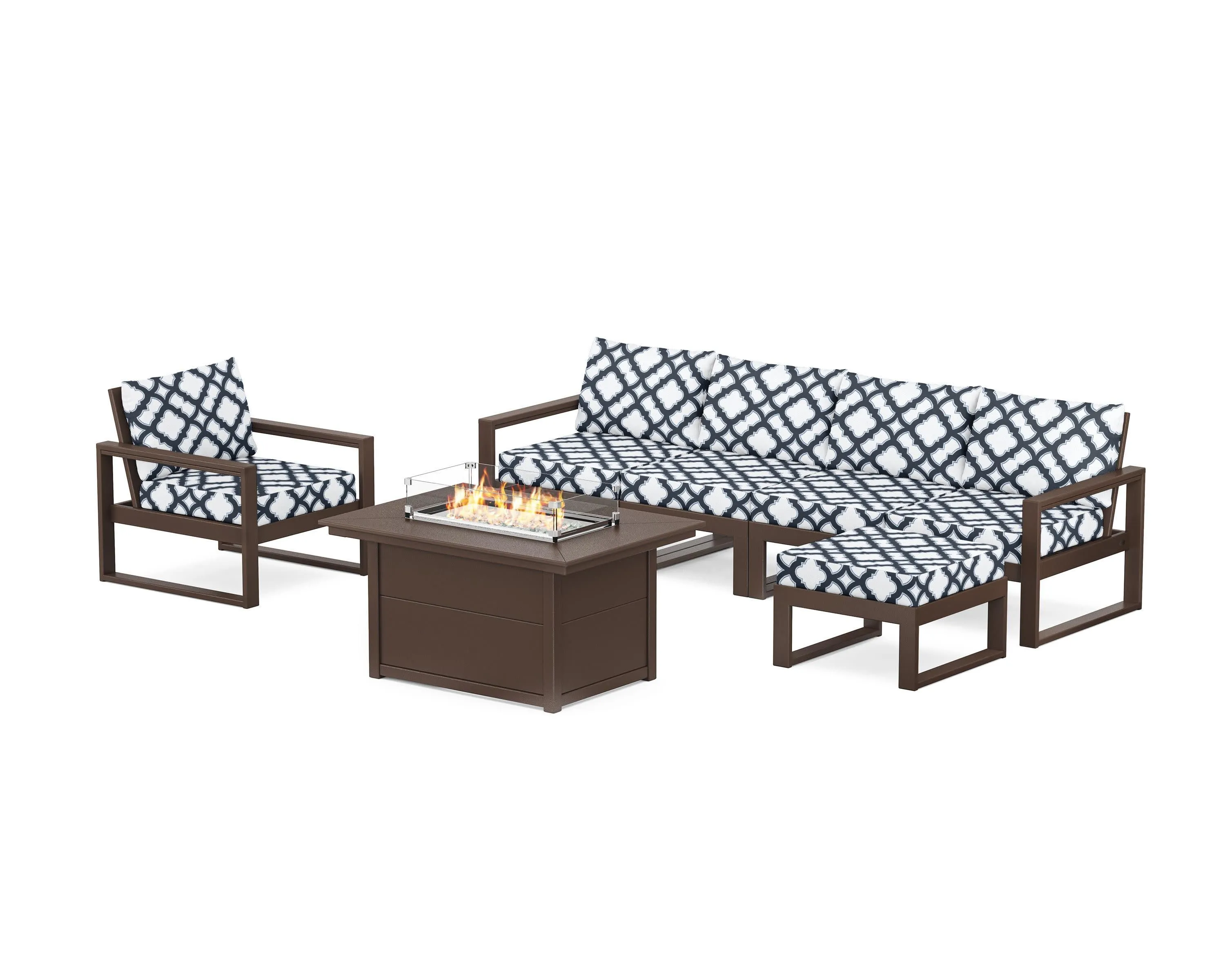 EDGE Sectional Lounge and Fire Pit Set