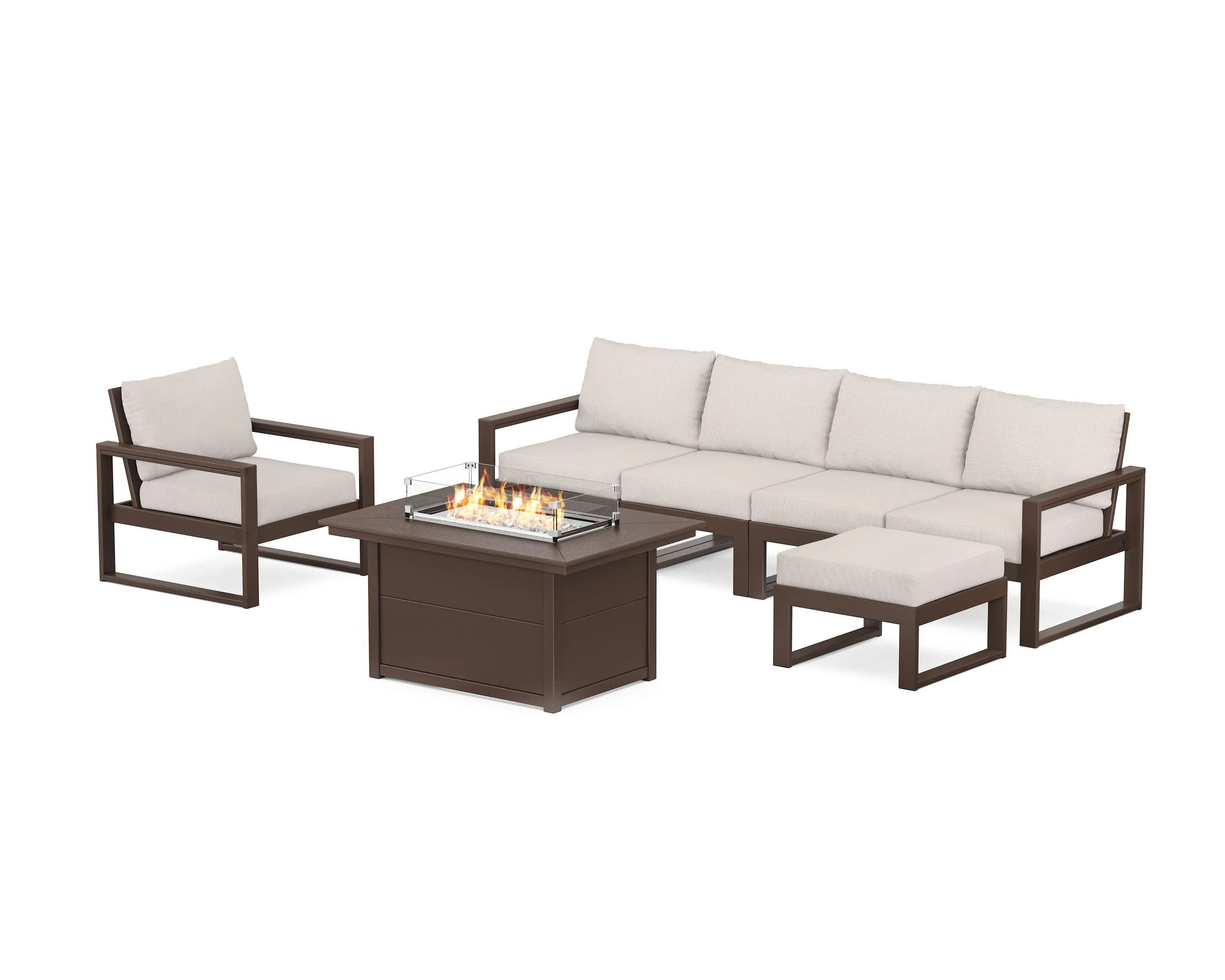 EDGE Sectional Lounge and Fire Pit Set