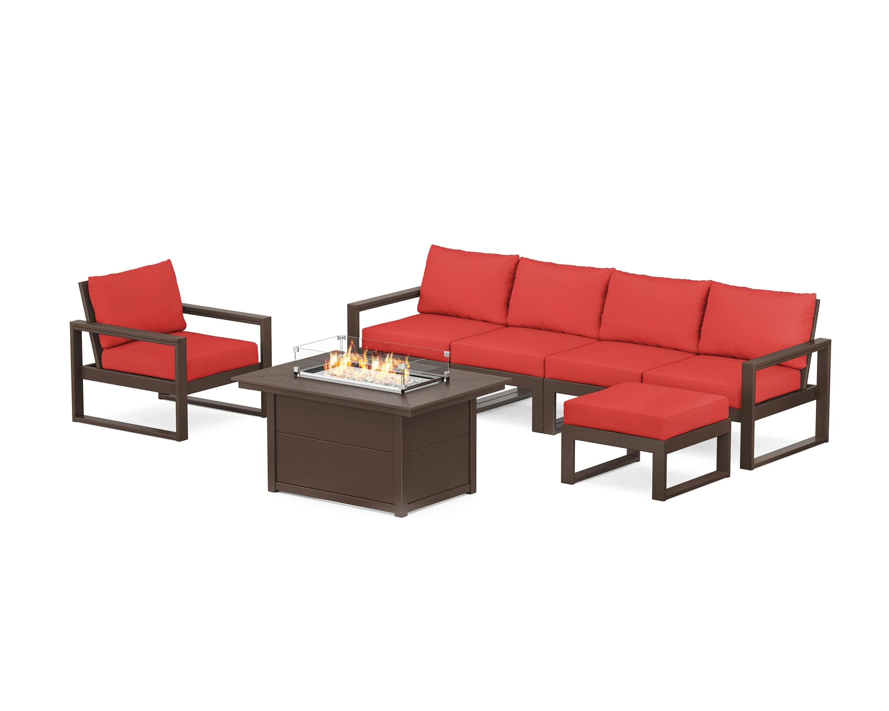EDGE Sectional Lounge and Fire Pit Set