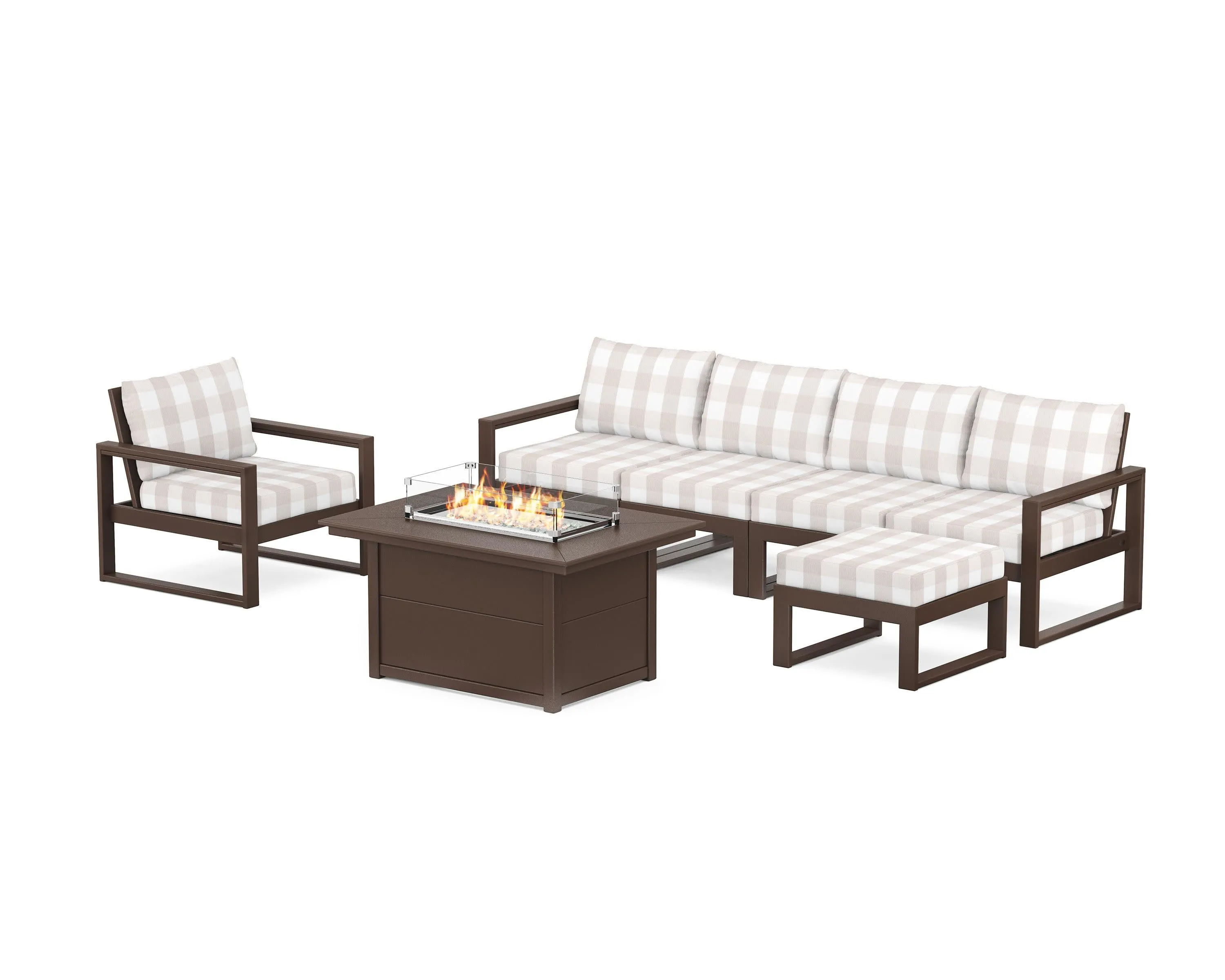 EDGE Sectional Lounge and Fire Pit Set