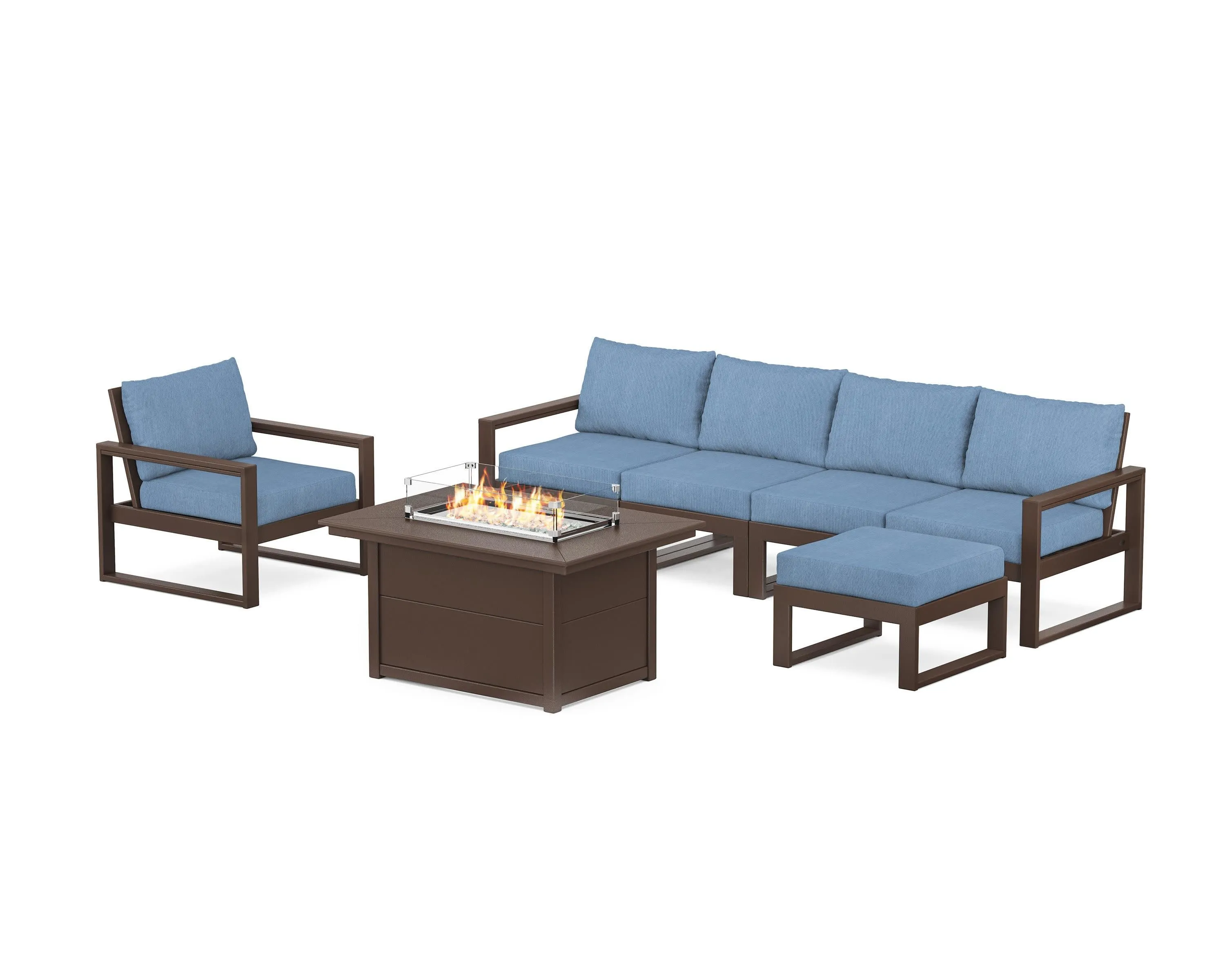 EDGE Sectional Lounge and Fire Pit Set
