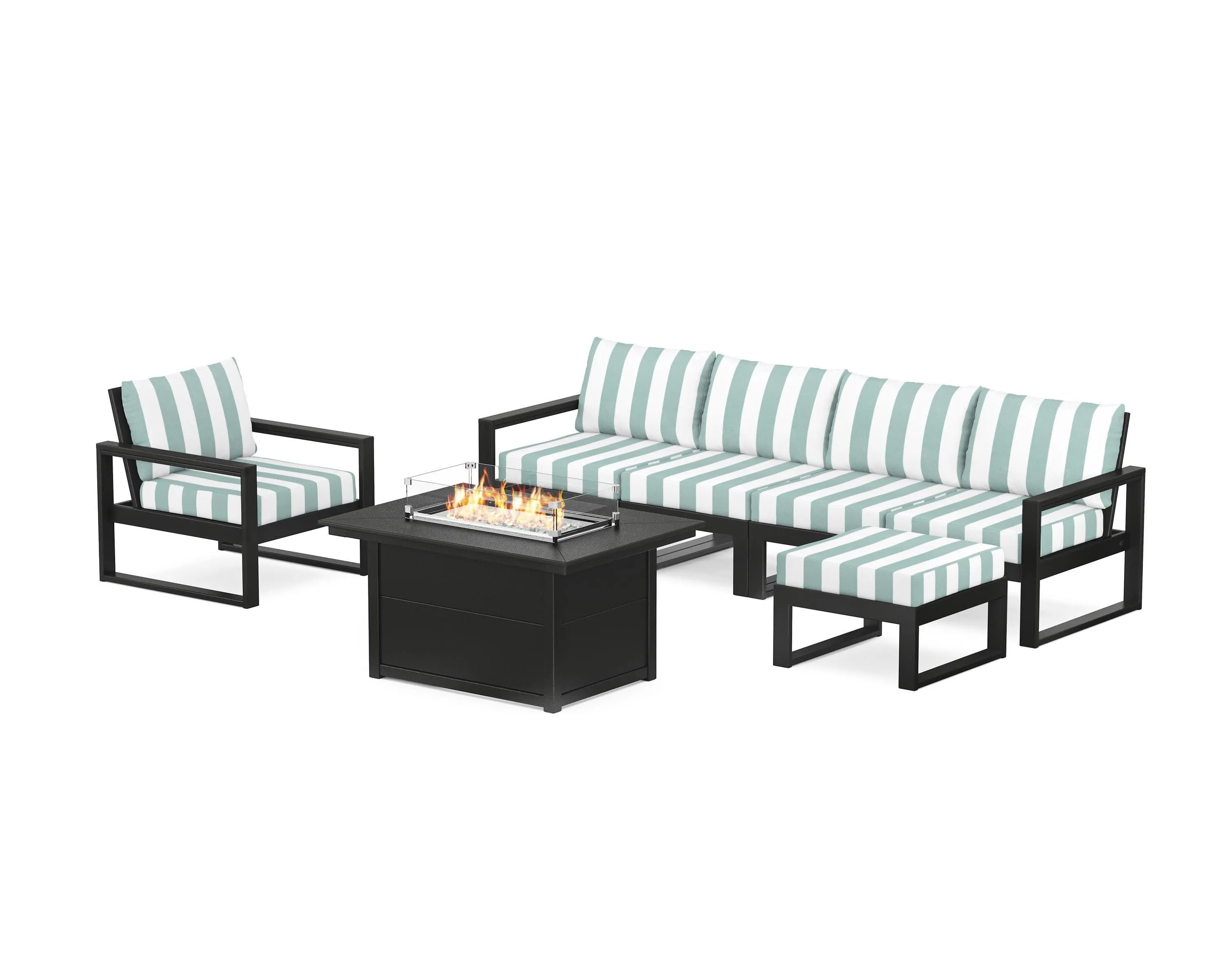 EDGE Sectional Lounge and Fire Pit Set