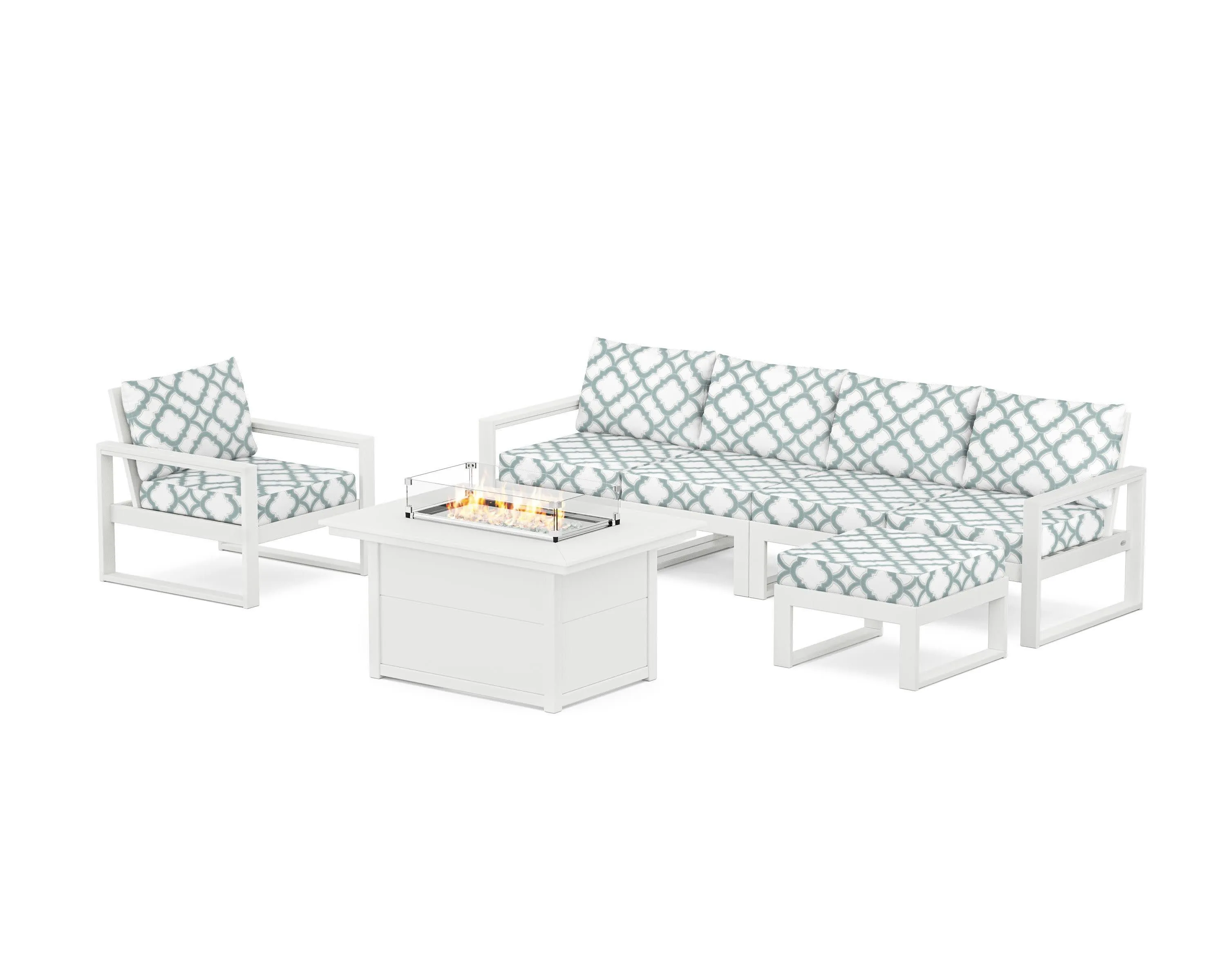 EDGE Sectional Lounge and Fire Pit Set
