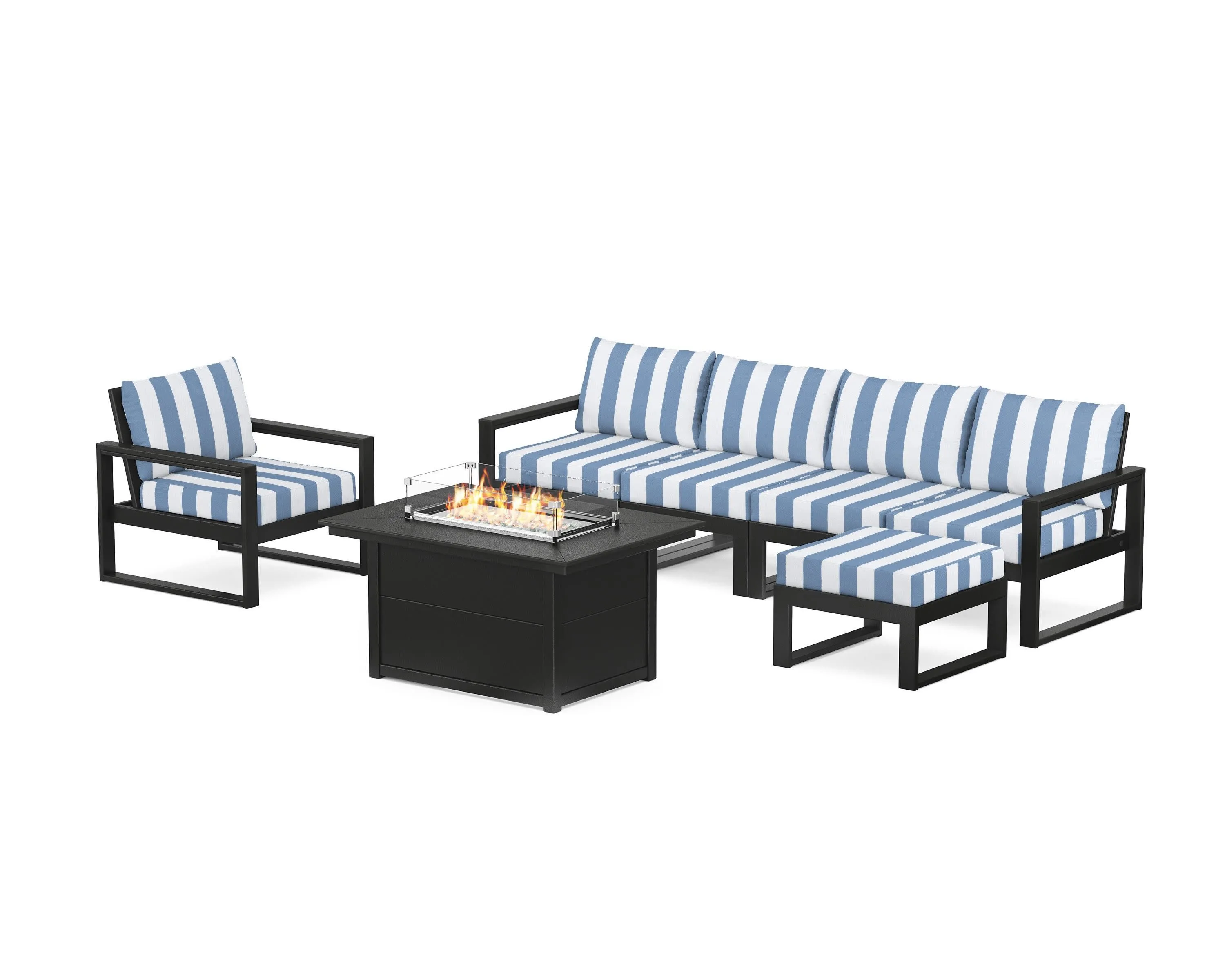 EDGE Sectional Lounge and Fire Pit Set